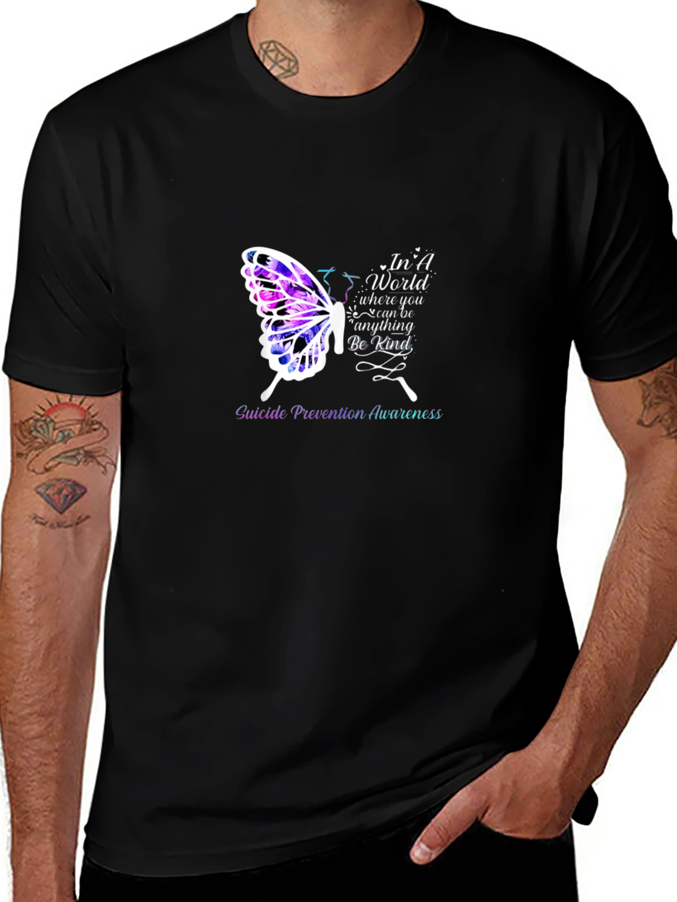 Variant 28 of Suicide Prevention Butterfly Graphic T-Shirt