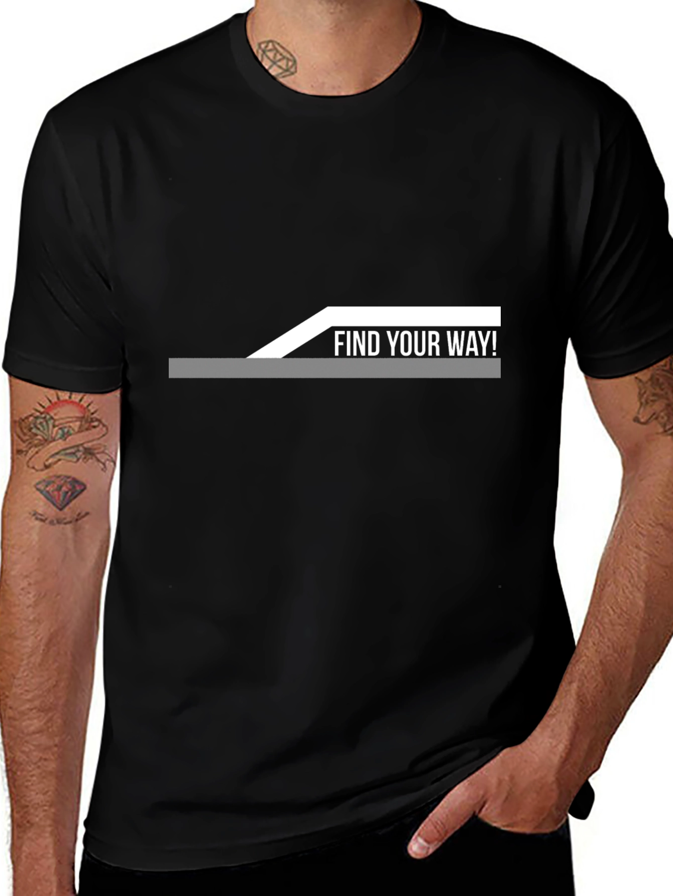 Variant 8 of Find Your Way Graphic T-Shirt - Black