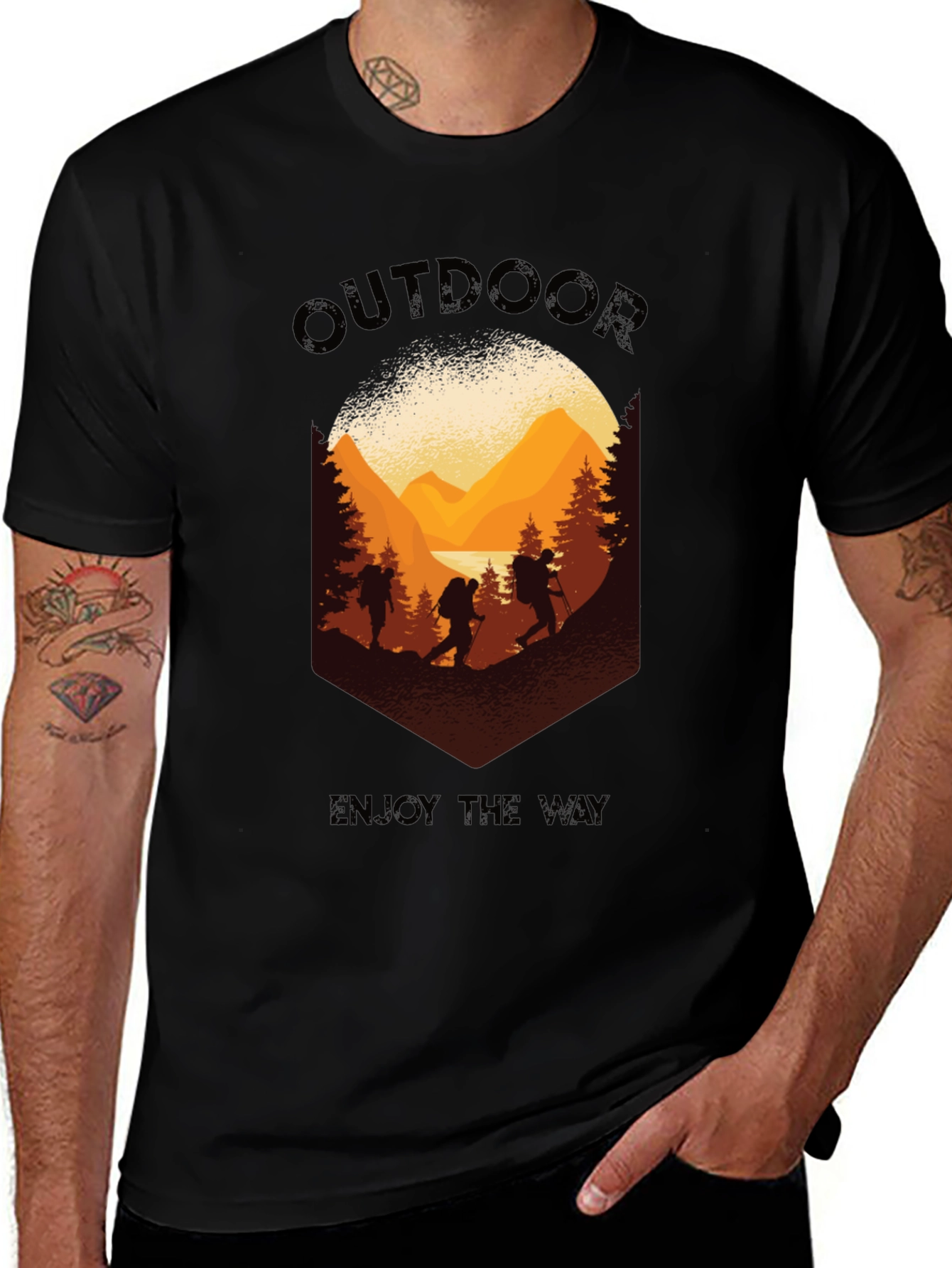 Variant 10 of Outdoor Adventure Graphic Tee - Enjoy the Way