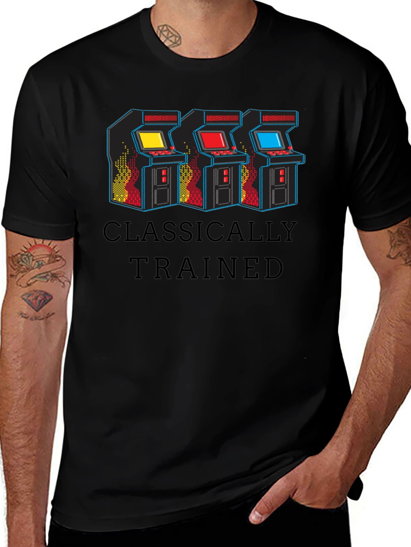 Variant 6 of Classically Trained Retro Arcade Gamer T-Shirt