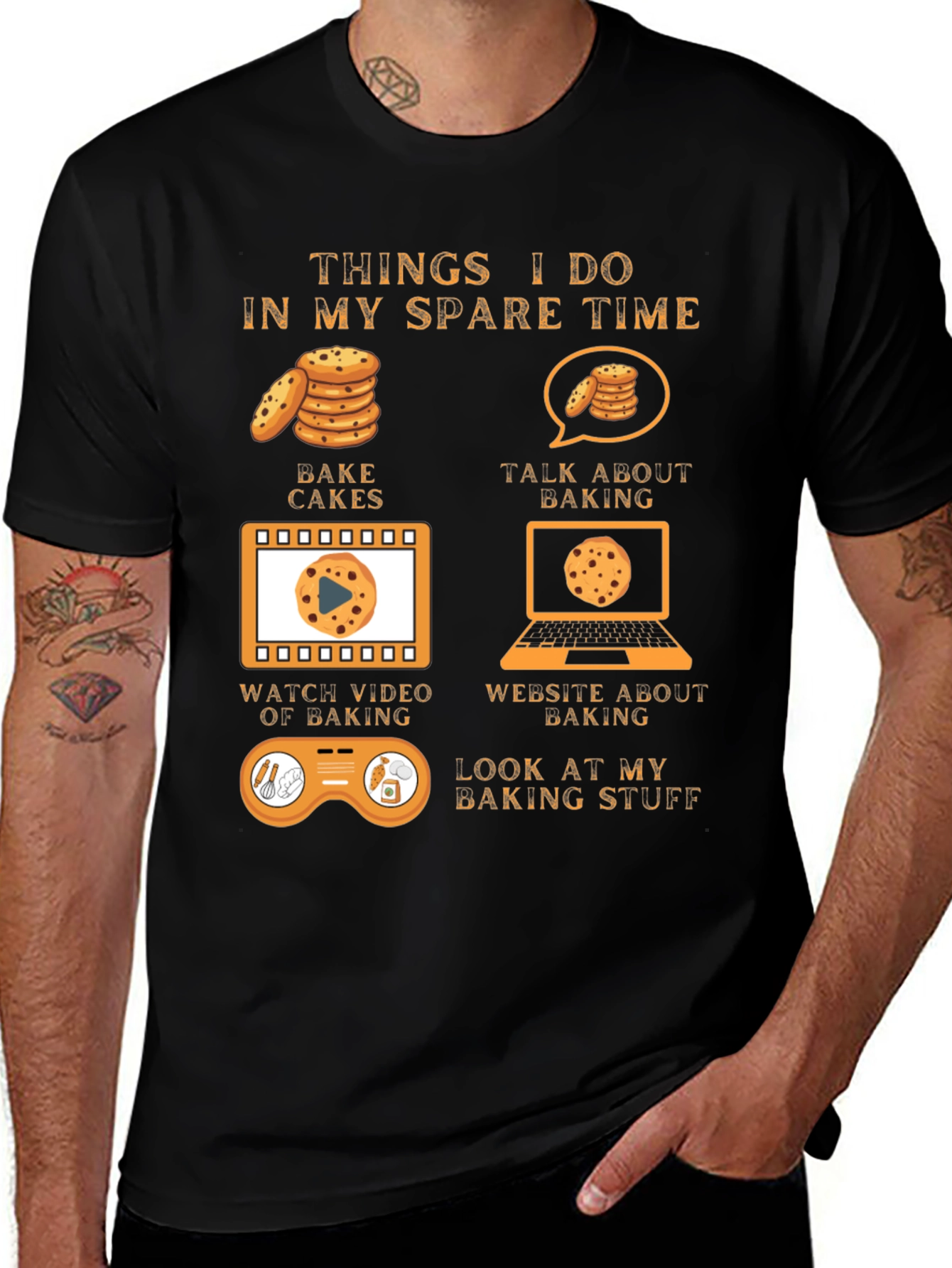 Variant 18 of Baking Hobby T-Shirt - Spare Time Baking Design