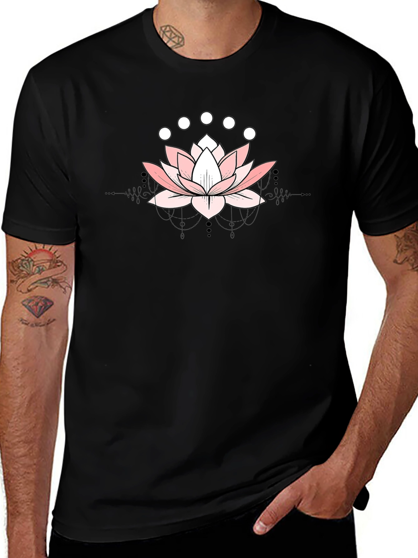 Variant 30 of Lotus Flower Graphic Tee - Relaxed Fit
