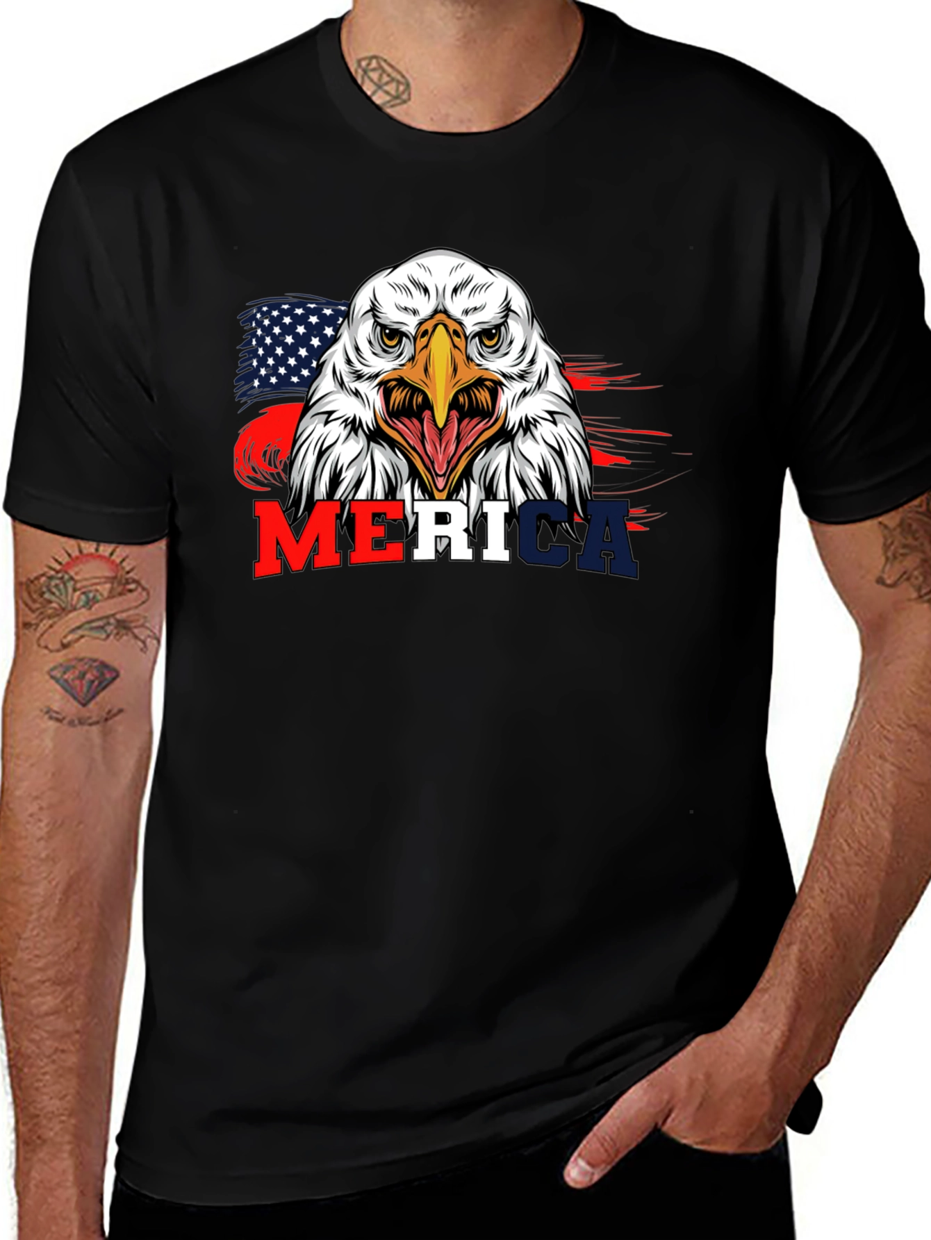 Variant 4 of Patriotic Eagle 'Merica Graphic T-Shirt