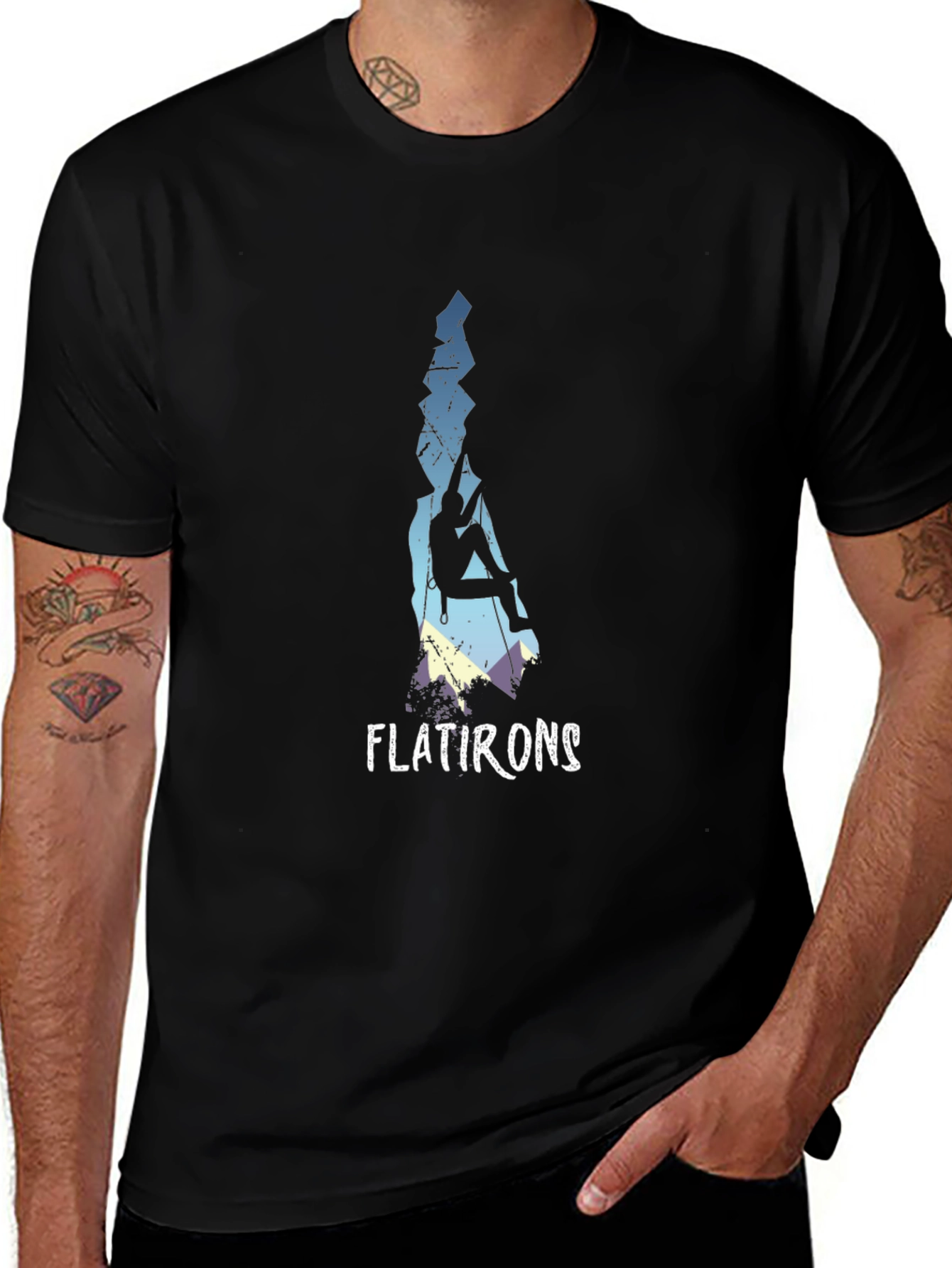 Flatirons Climbing Graphic Tee - Black