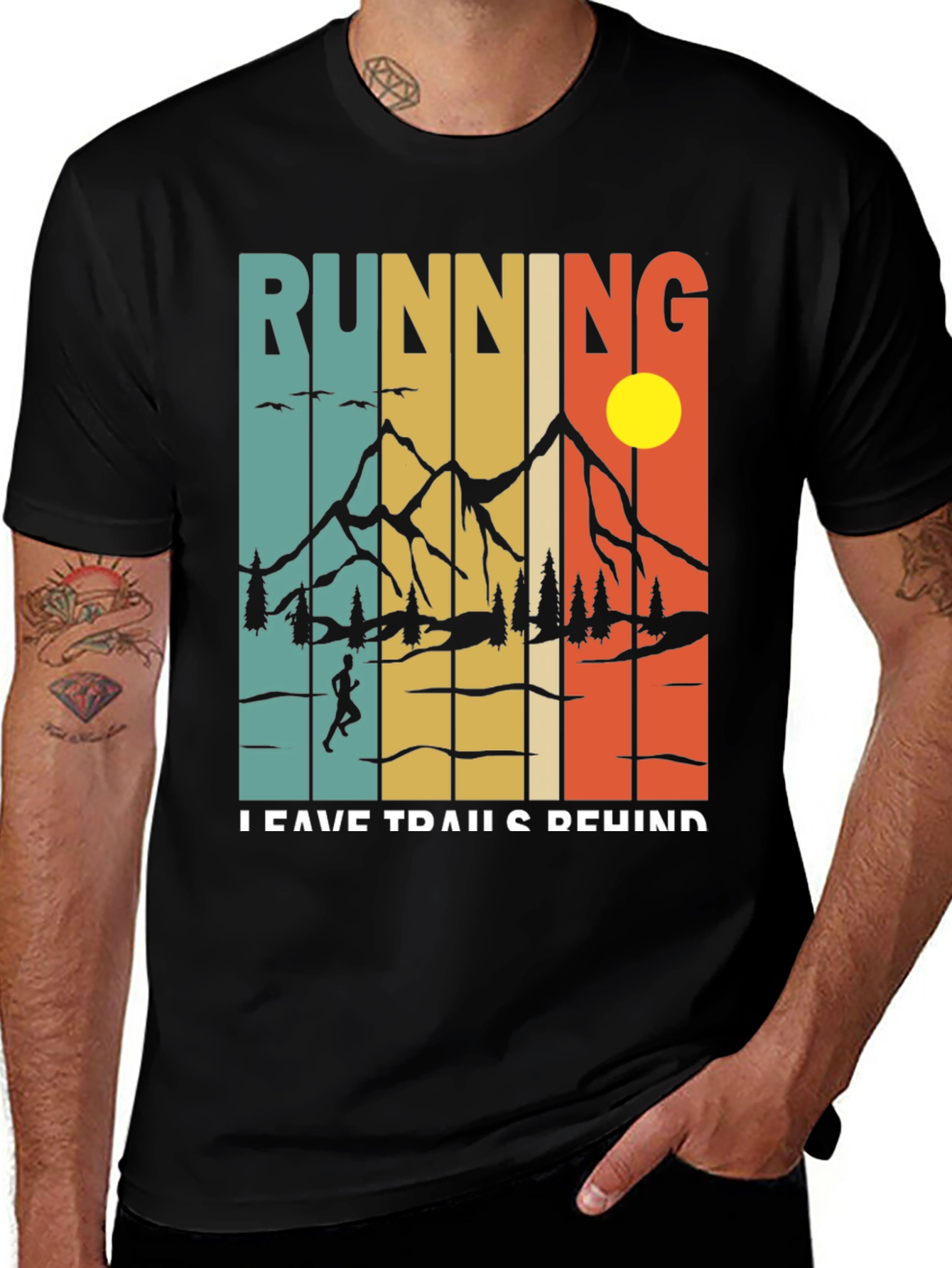 Variant 18 of Running Leave Trails Behind Graphic Tee