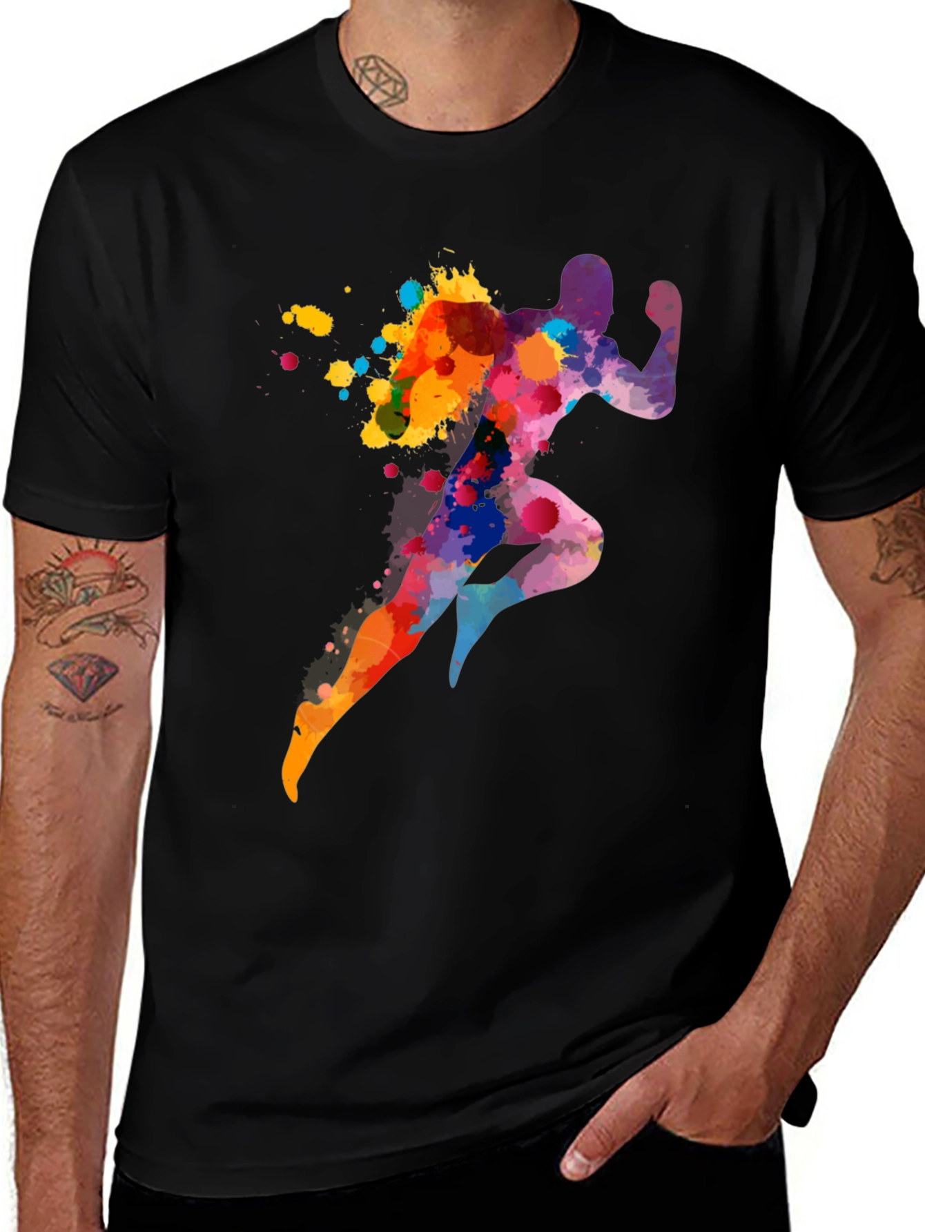 Variant 24 of Abstract Runner Graphic Tee