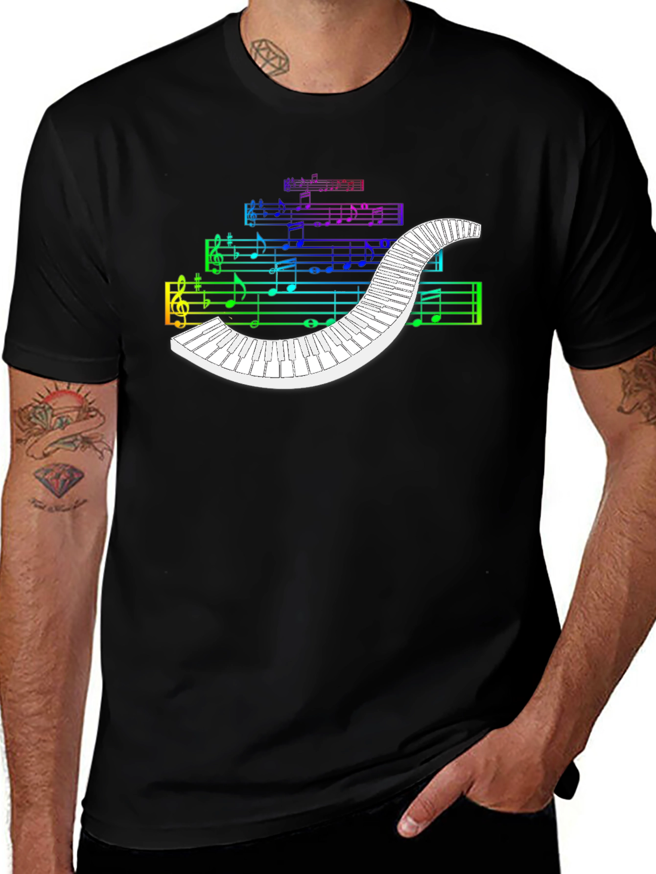 Variant 13 of Rainbow Music Piano T-Shirt