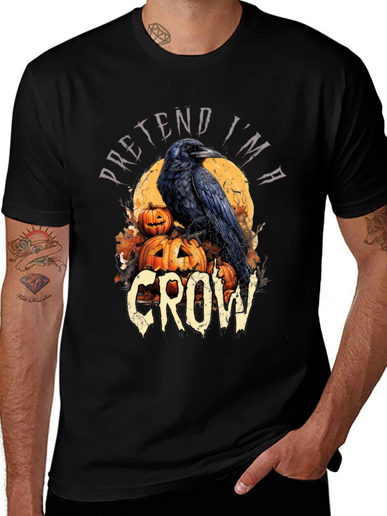 Variant 24 of Halloween Crow T-Shirt, Pretend I'm A Crow