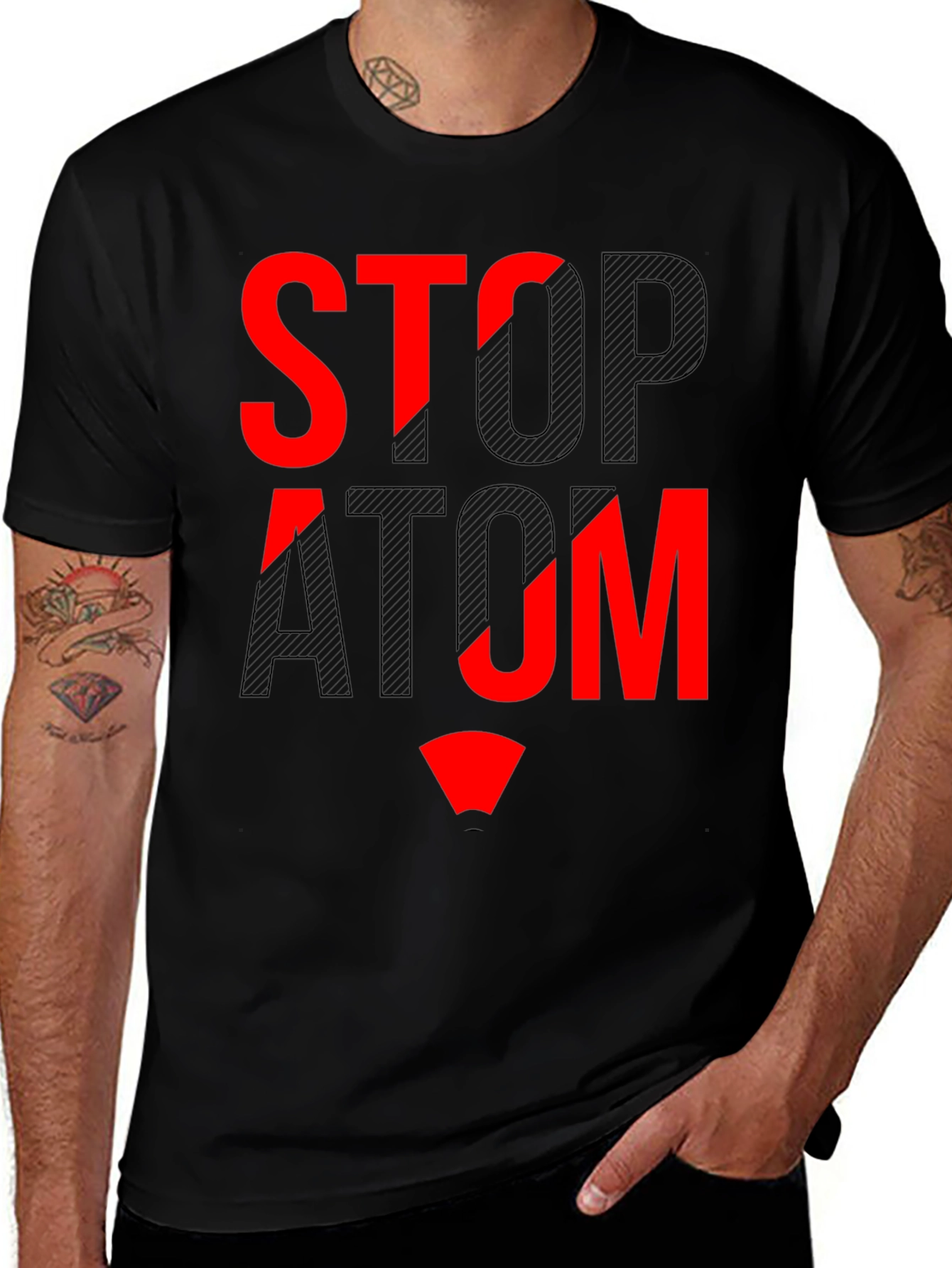 Variant 16 of Stop Atom Graphic T-Shirt - Protest Tee