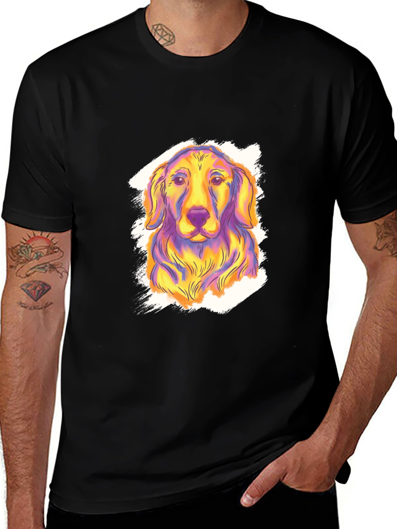 Variant 26 of Dog Graphic Print Tee - Funky Canine Style!