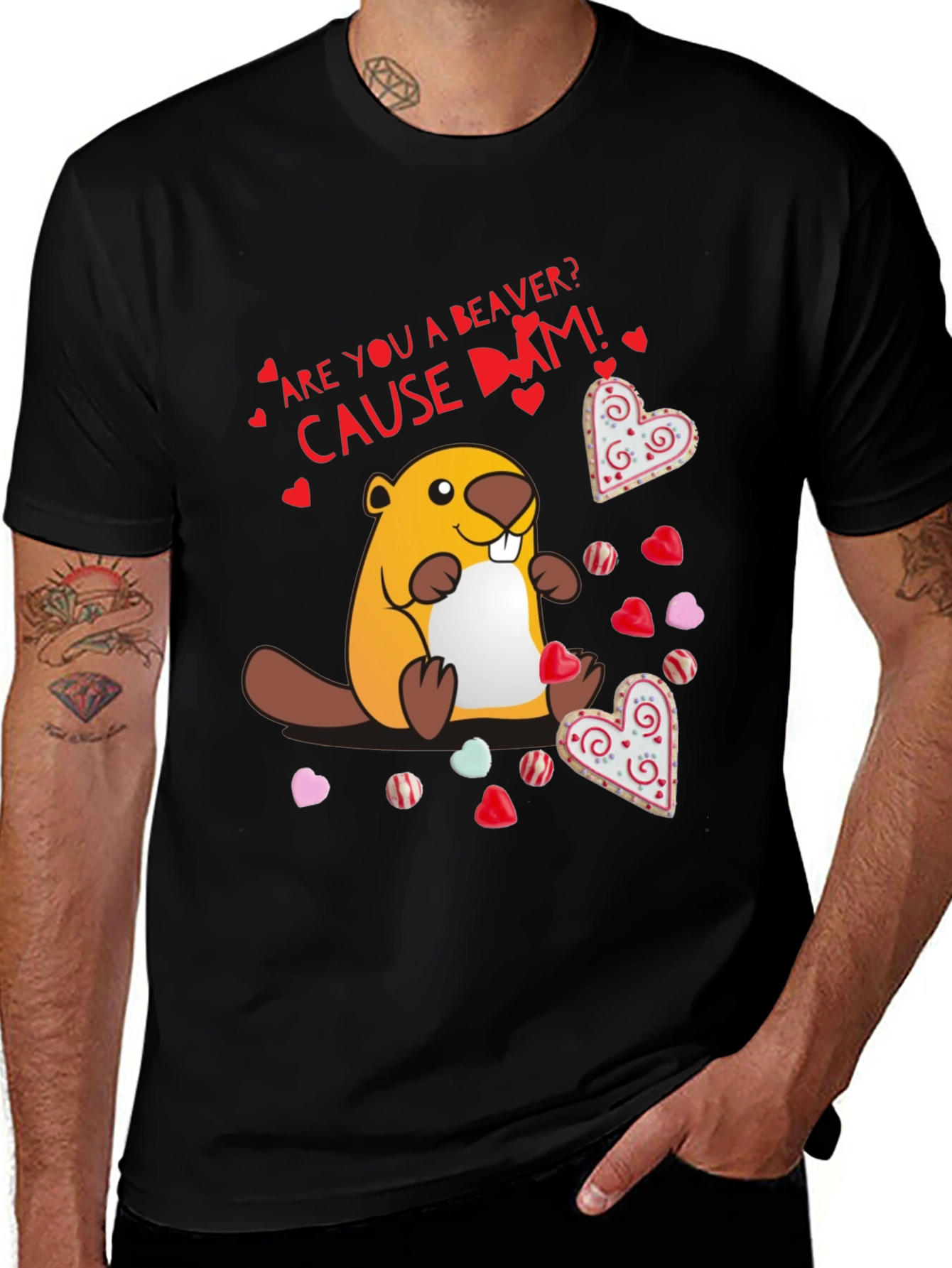 Variant 20 of Funny Beaver Valentine's Day T-Shirt