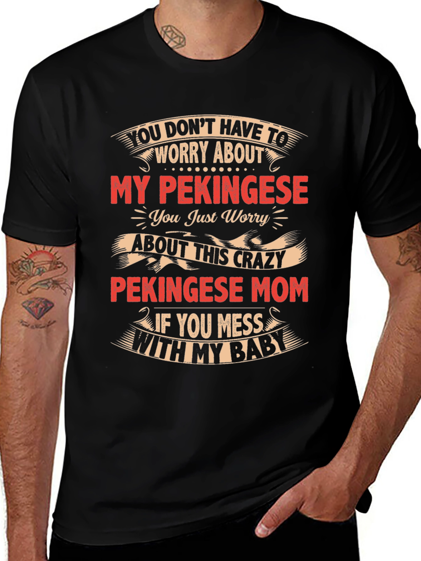 Pekingese Mom Graphic Tee - Crazy Dog Lover T-Shirt