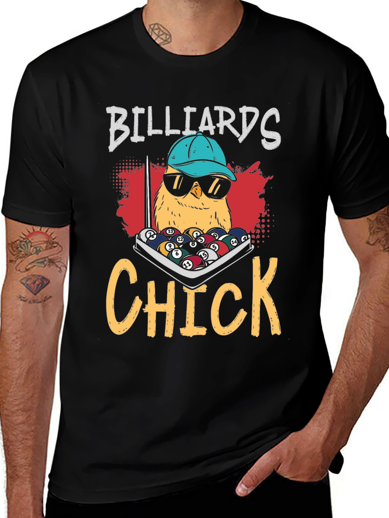 Variant 16 of Billiards Chick Graphic Tee