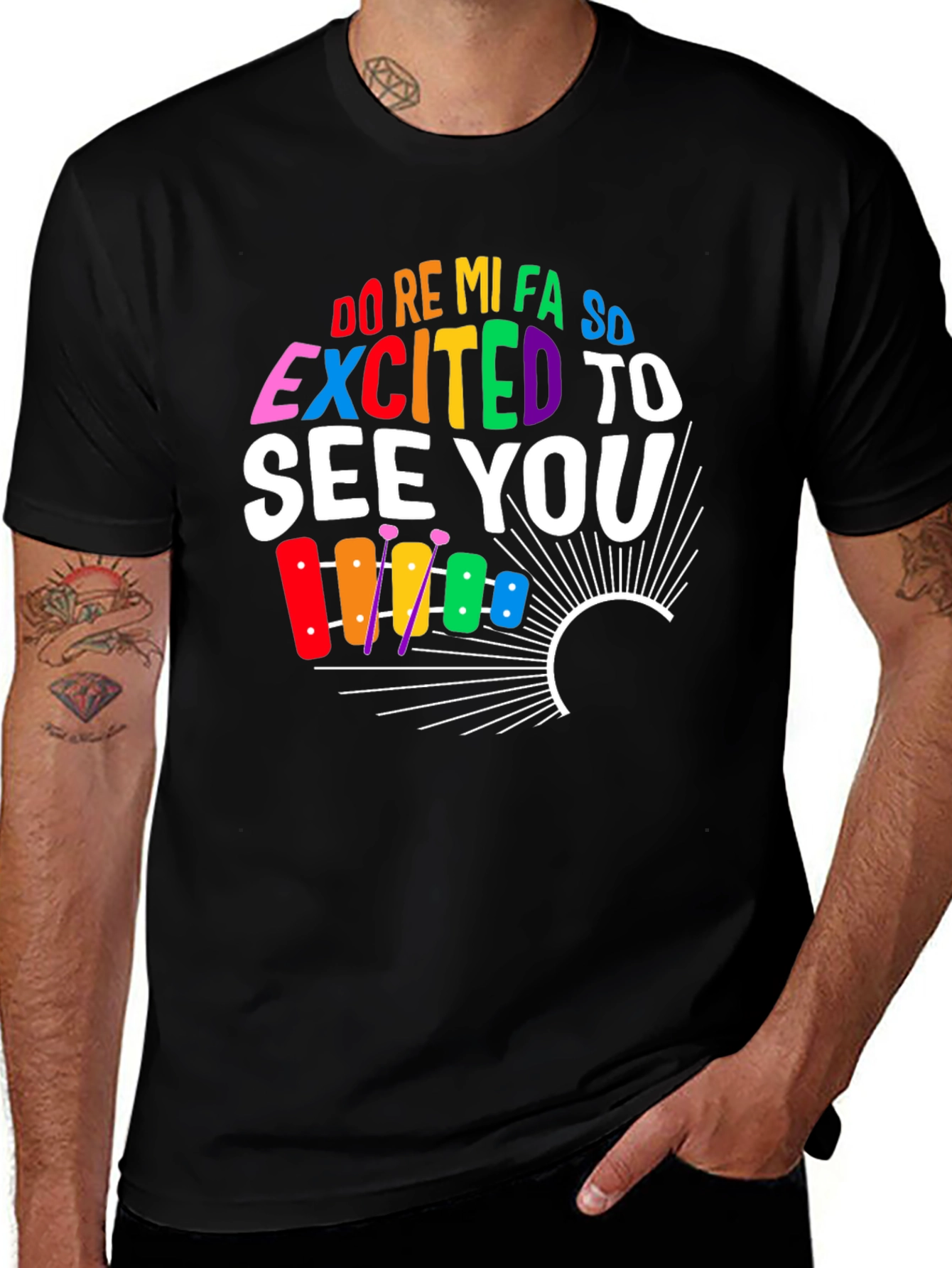 Variant 2 of Excited To See You Music T-Shirt