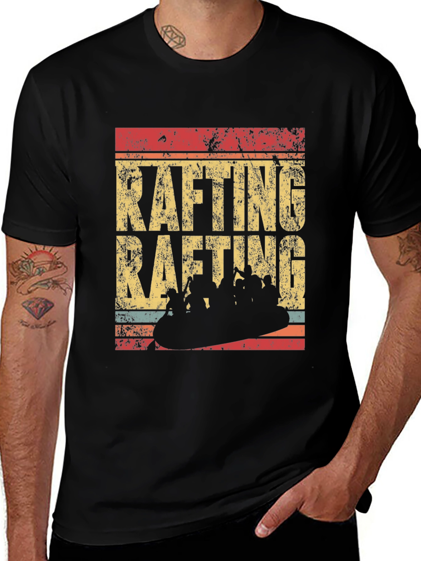 Variant 25 of Vintage Rafting T-Shirt - River Adventure Tee