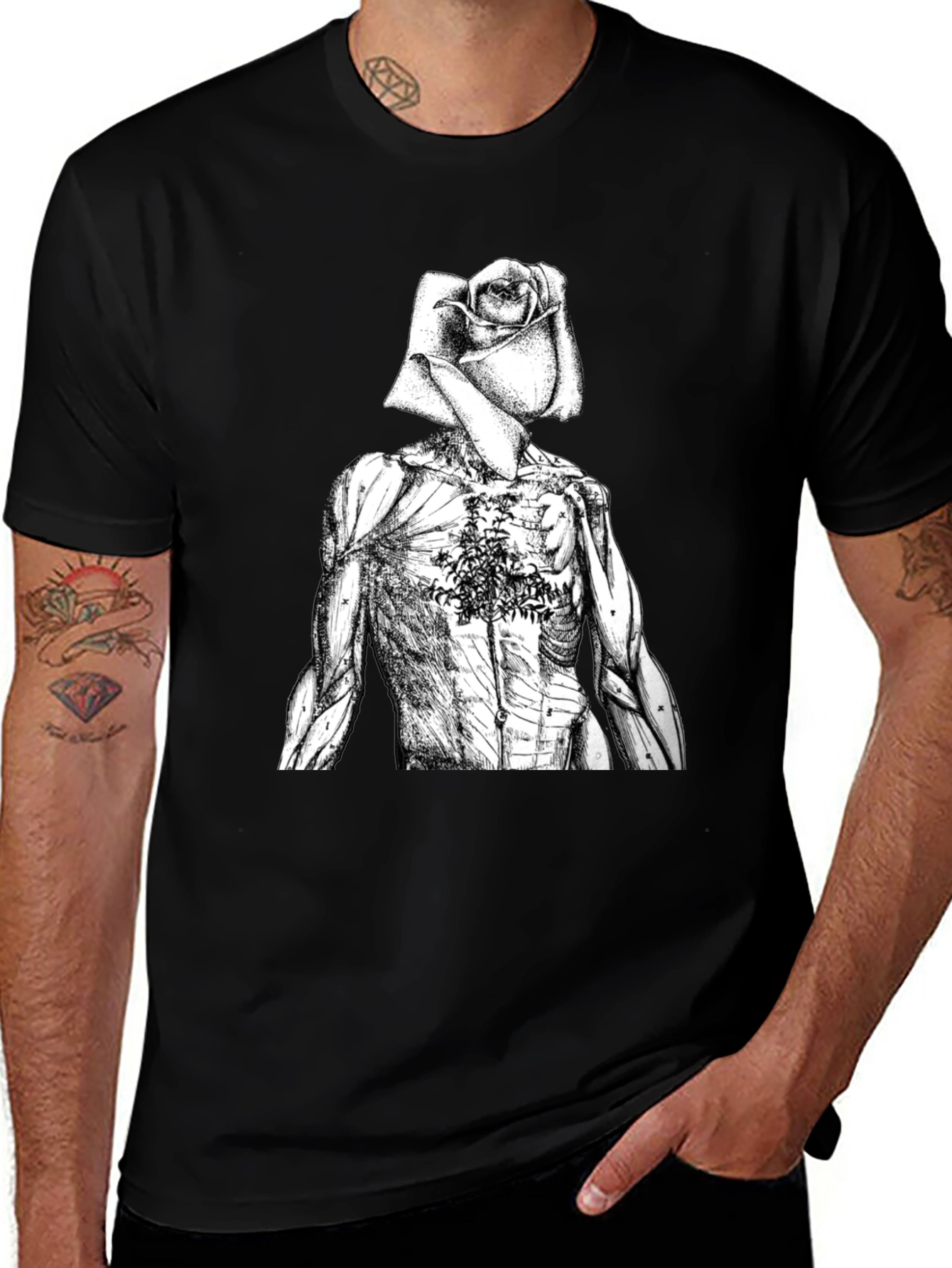 Variant 26 of Anatomical Rose T-Shirt
