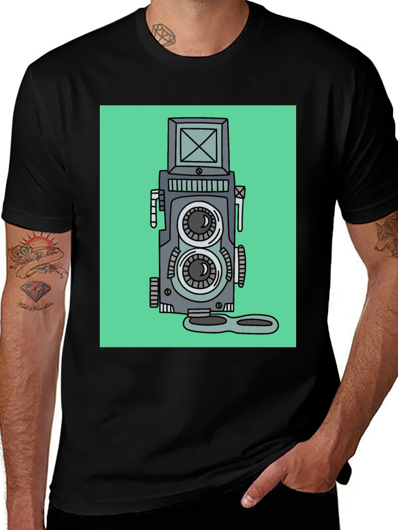 Variant 16 of Retro Camera Graphic Tee - Classic Style