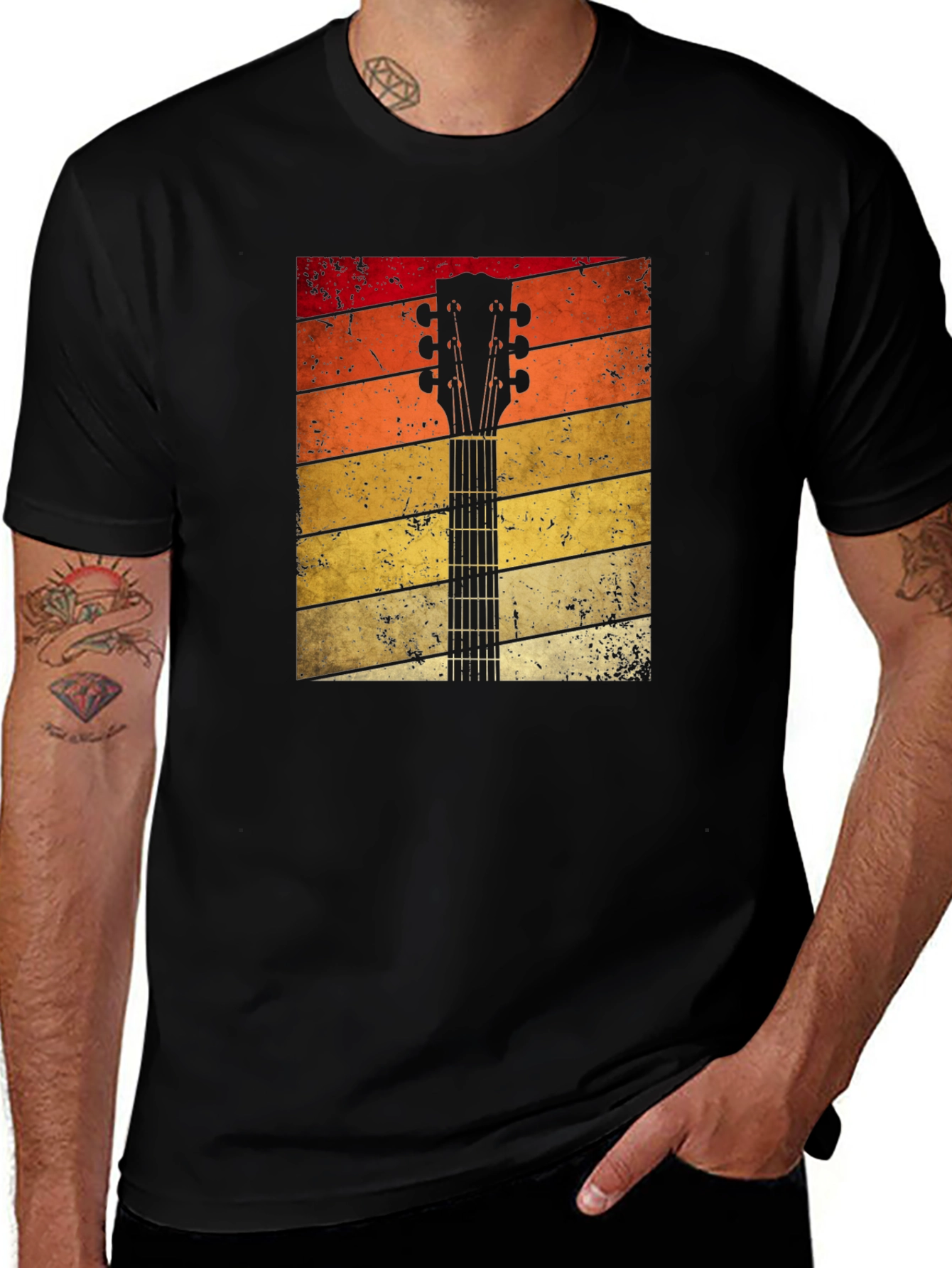 Variant 9 of Vintage Guitar Graphic Tee - Retro Music Lover Shirt