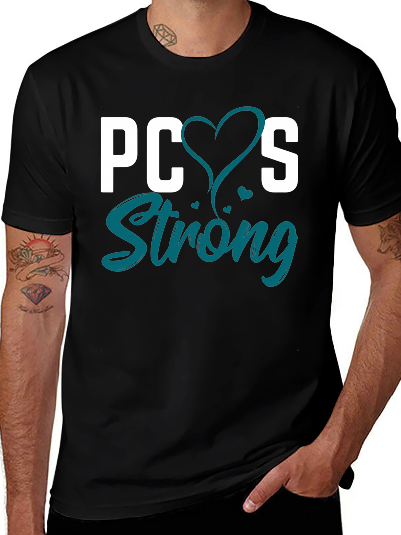 PCOS Strong Graphic Tee - Black T-Shirt