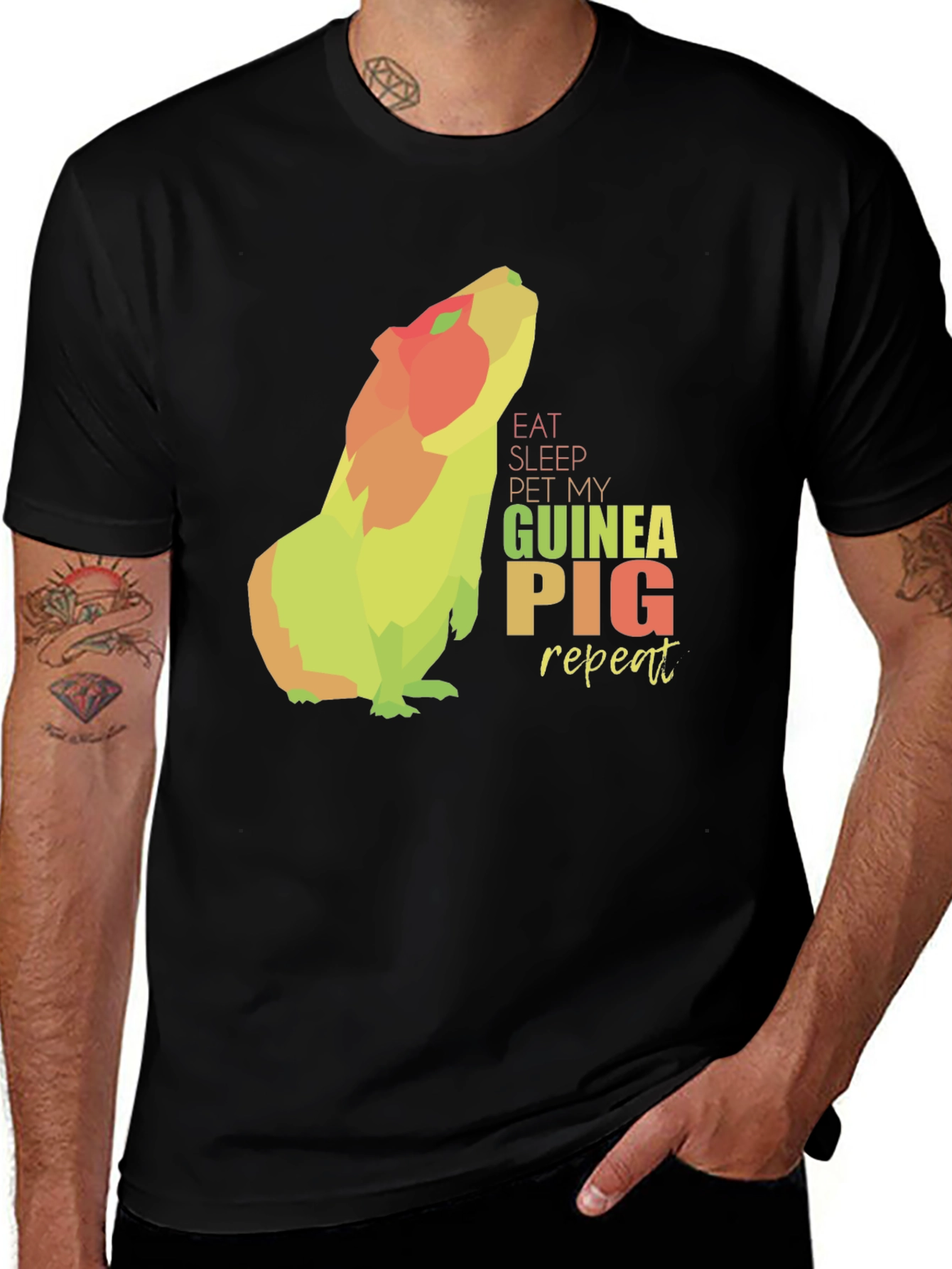 Variant 23 of Eat Sleep Pet My Guinea Pig Repeat T-Shirt