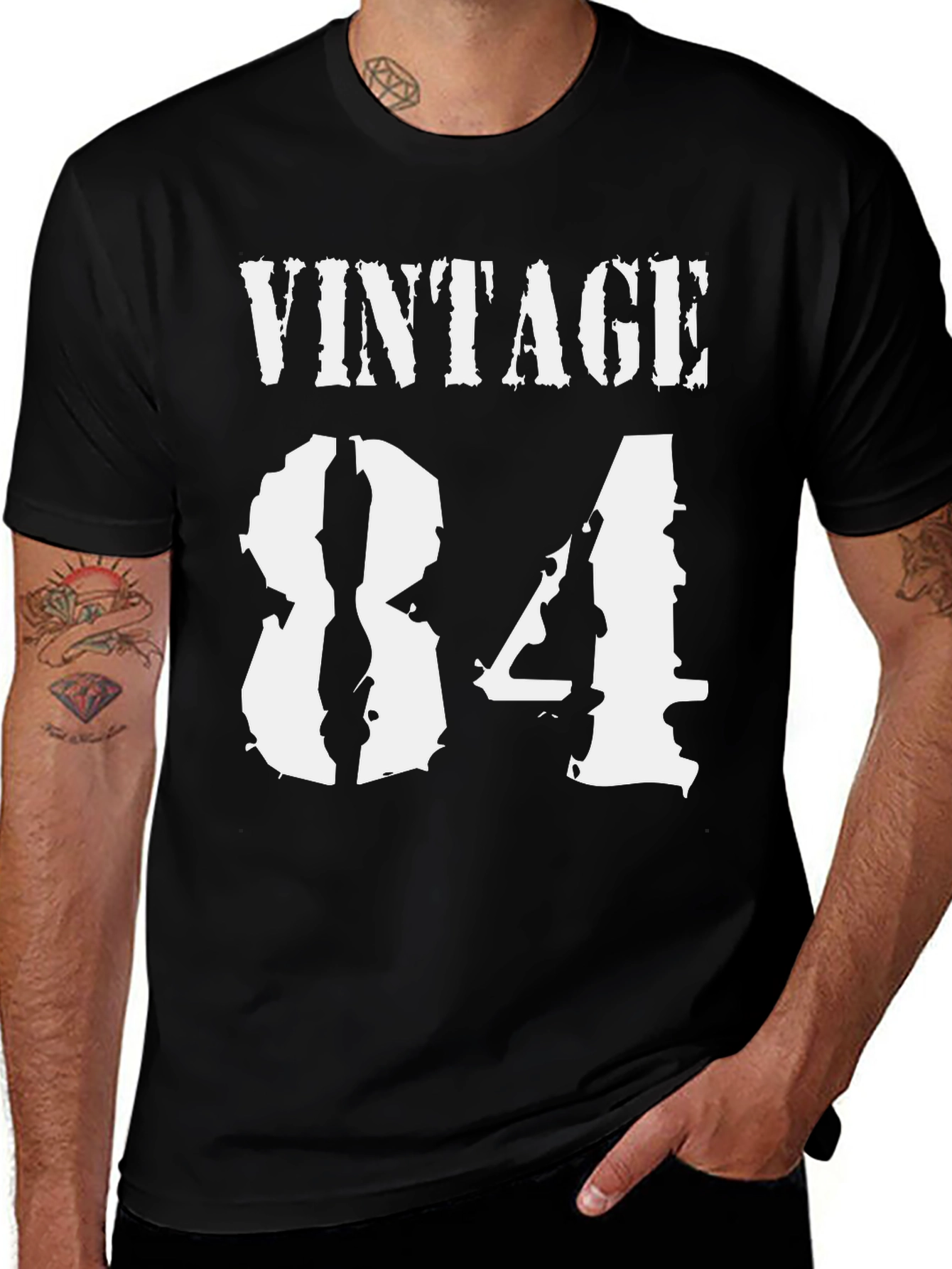Variant 11 of Vintage 84 T-Shirt Black Cotton