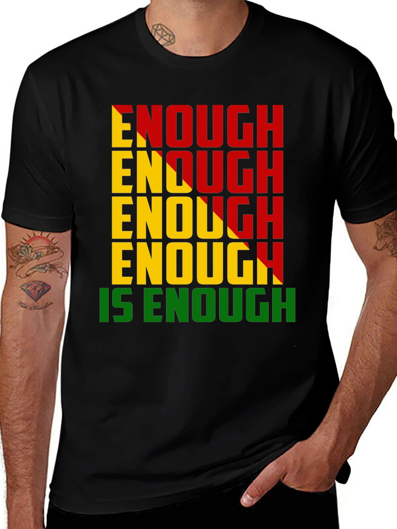Variant 18 of Enough is Enough T-Shirt - Pan African Colors