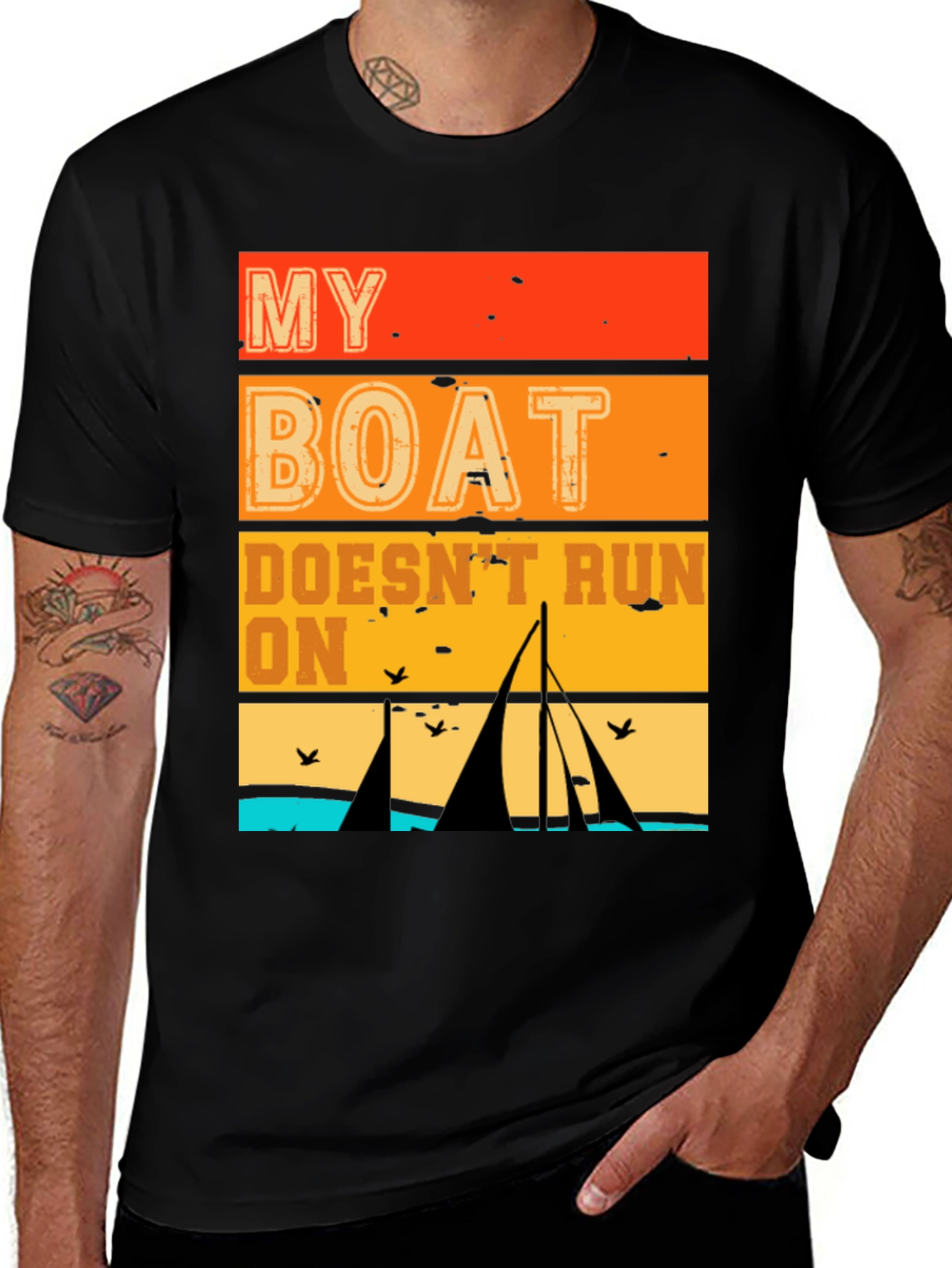 Variant 13 of My Boat Doesn't Run On Thanks T-Shirt