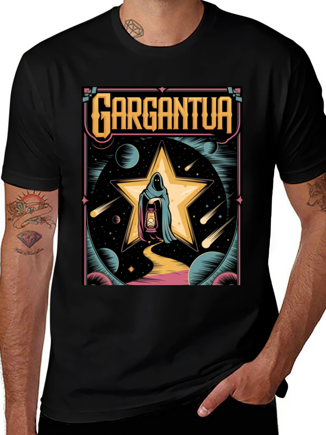 Variant 3 of Gargantua Graphic T-Shirt - Retro Space Design