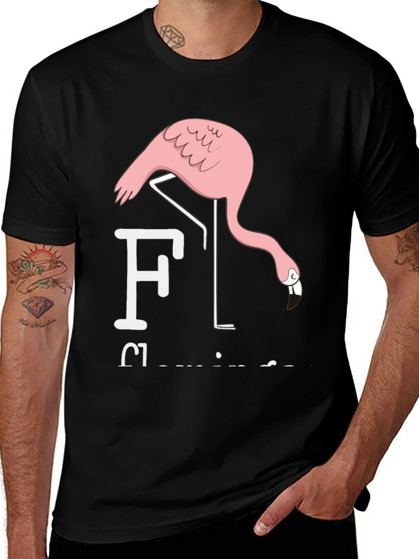 Variant 19 of Funny Flamingo T-Shirt - Quirky Graphic Tee