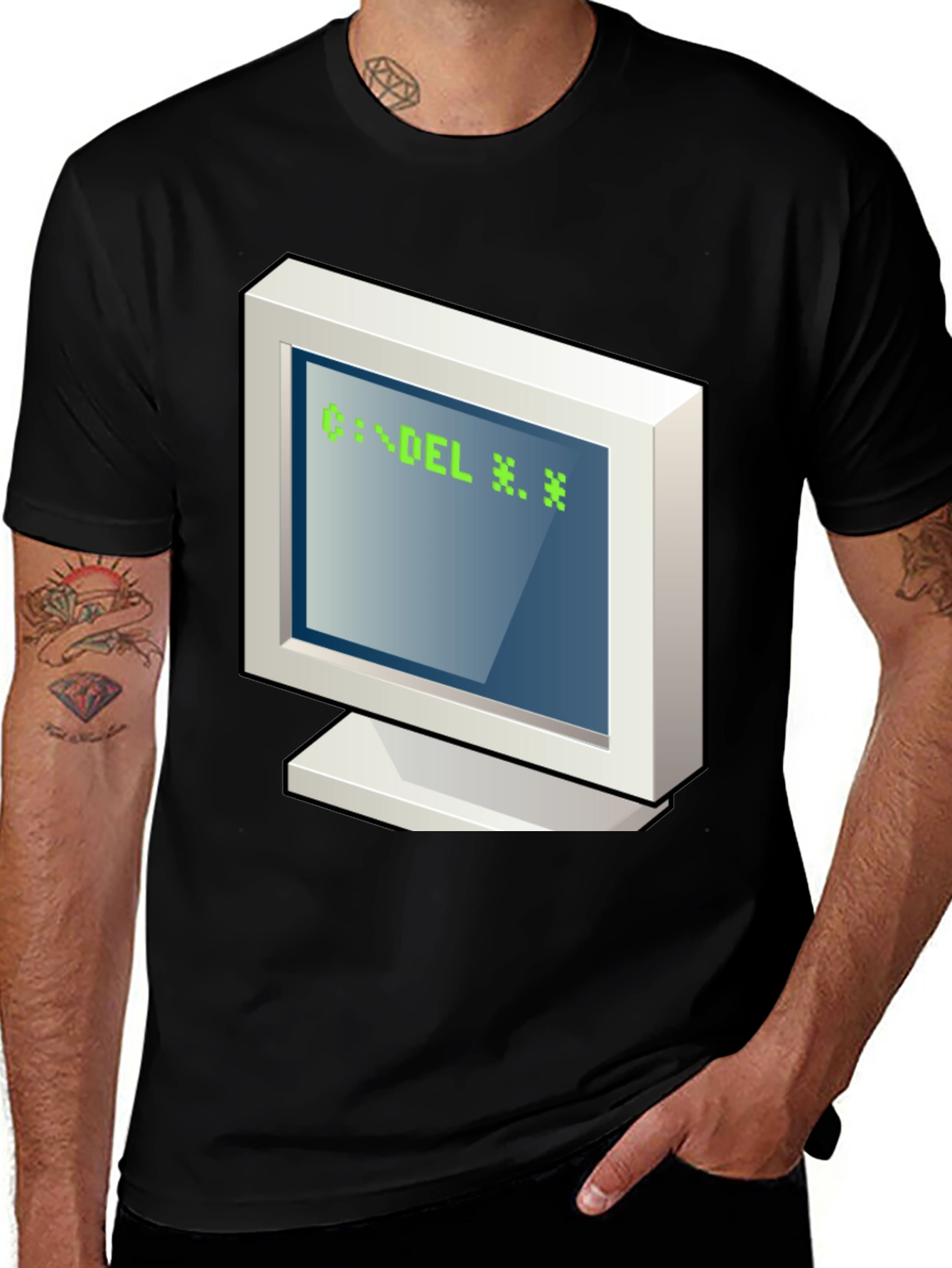 Variant 23 of Retro Computer T-Shirt - Pixel Art Monitor Design