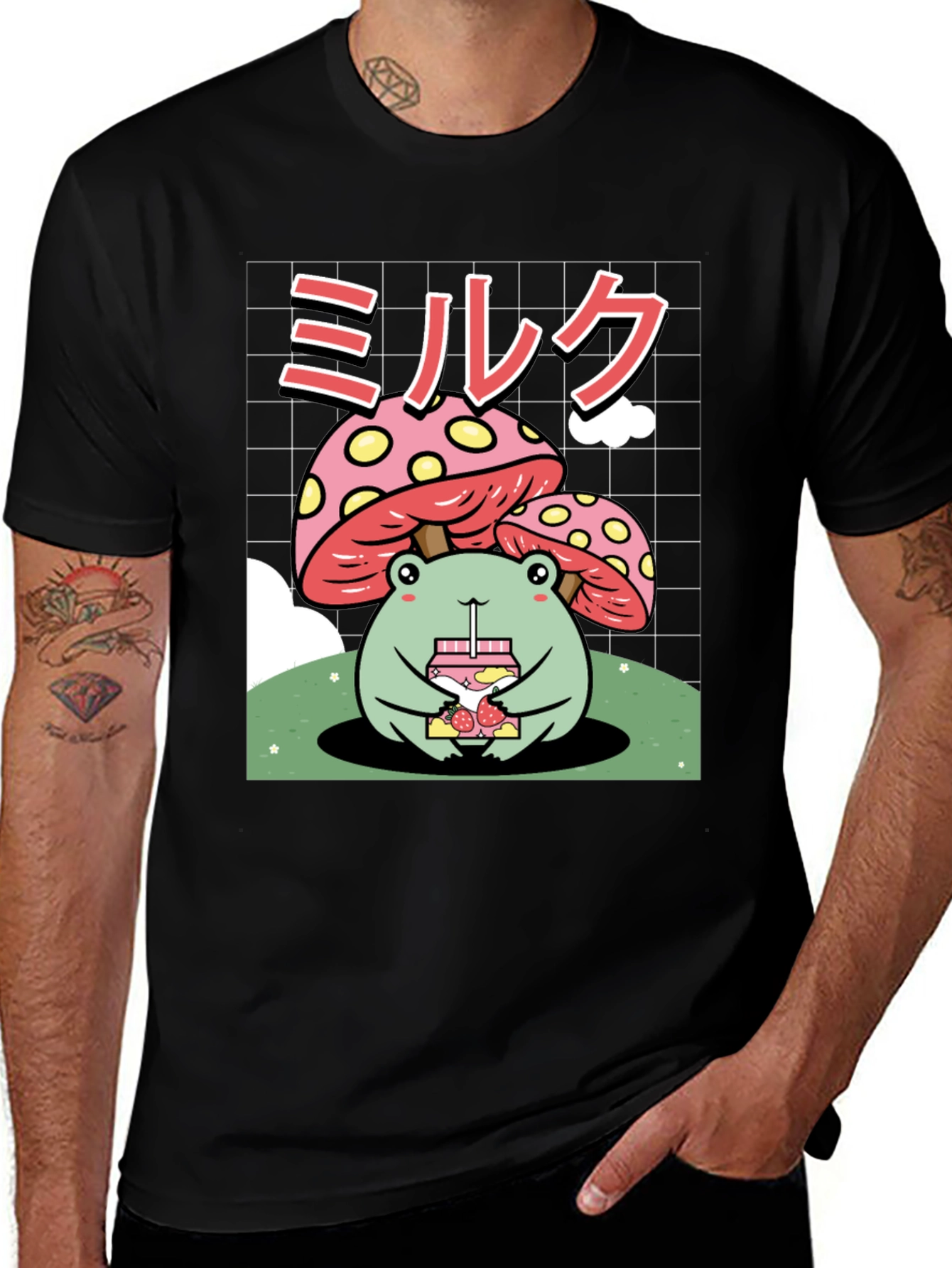 Kawaii Frog Milkshake Graphic Tee