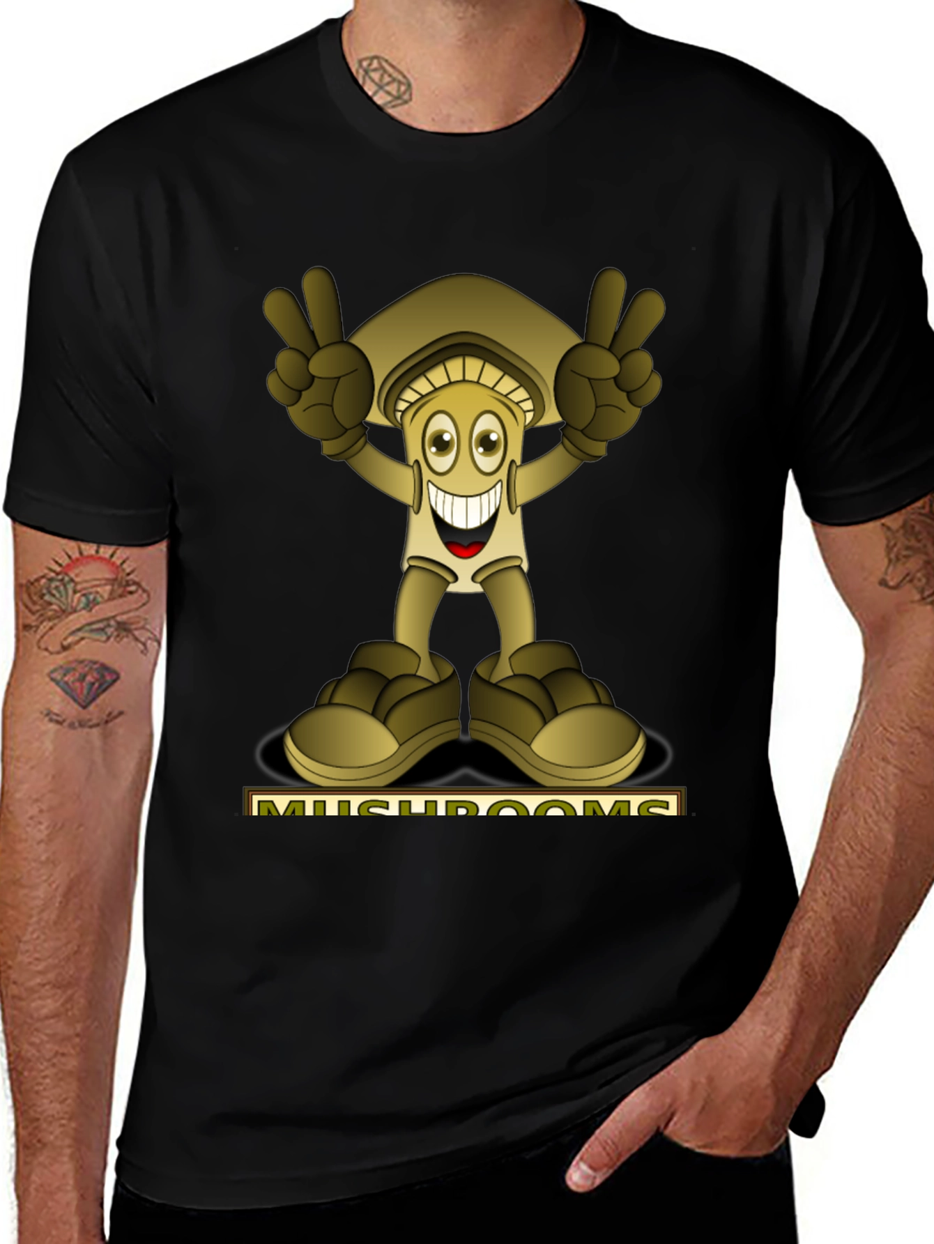 Variant 6 of Mushroom Cartoon T-Shirt - Fun Graphic Tee