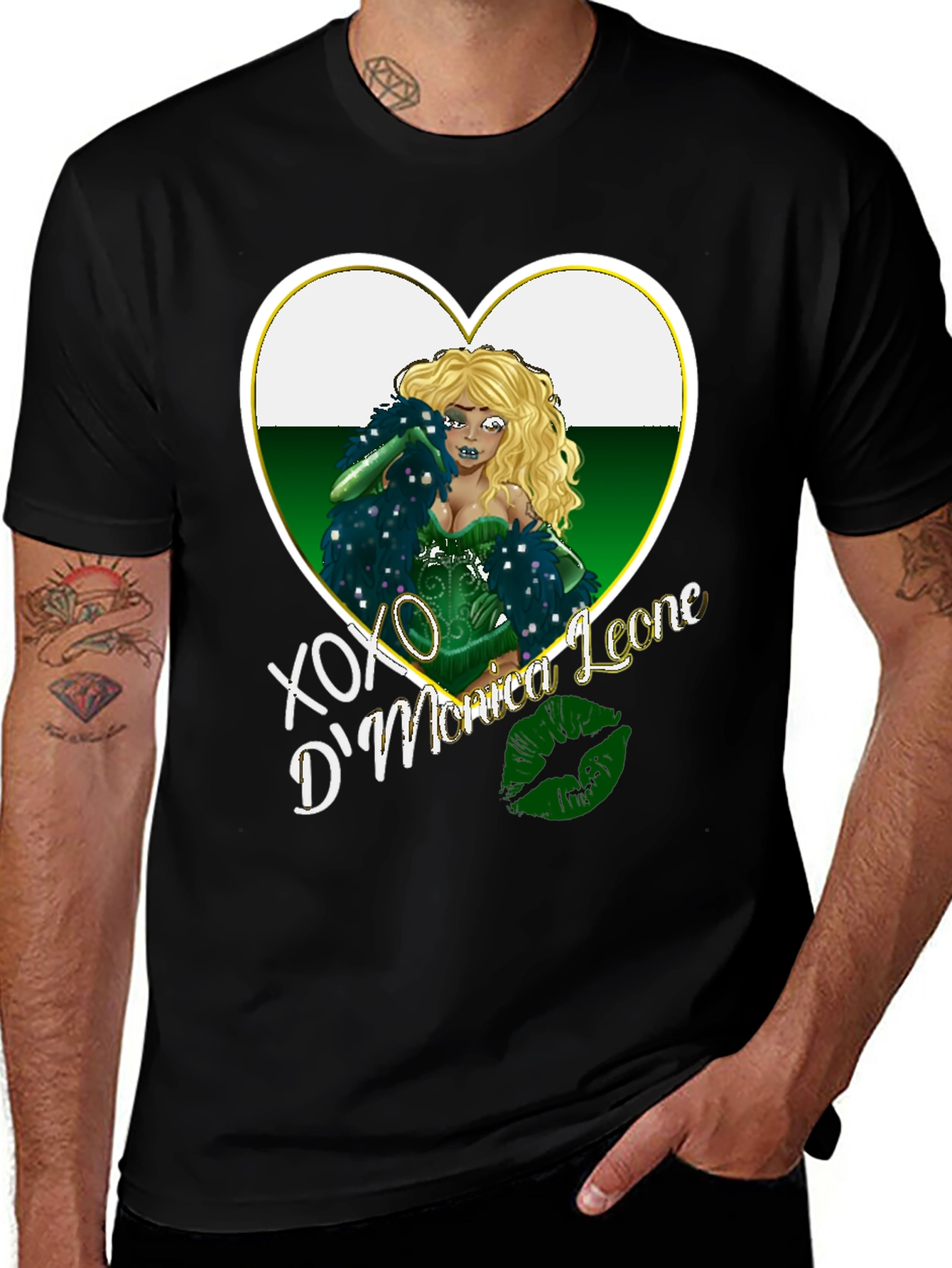 Variant 28 of XOXO D'Monica Leone Black Graphic Tee