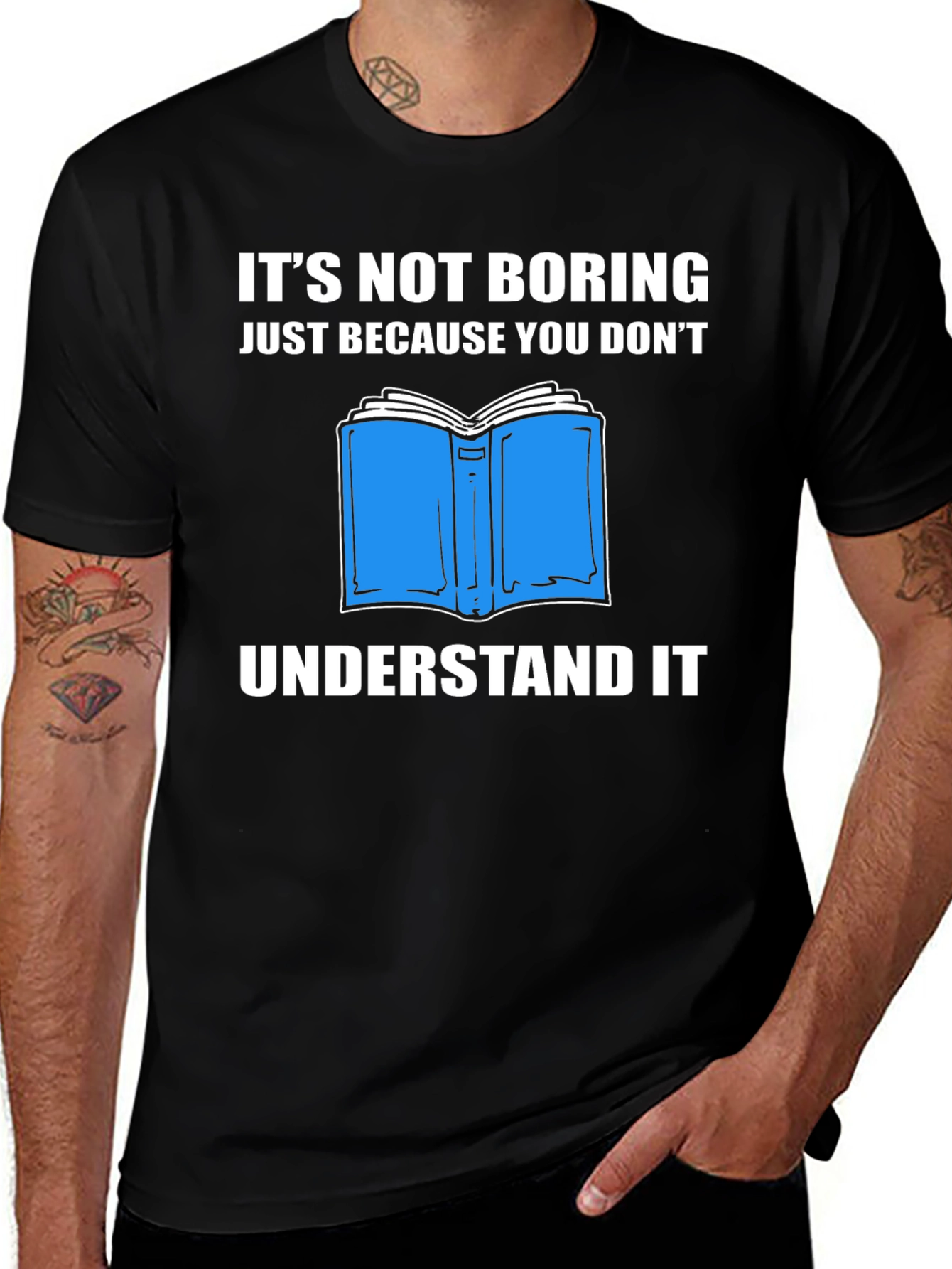 Variant 15 of It's Not Boring T-Shirt - Reader Book Lover Tee