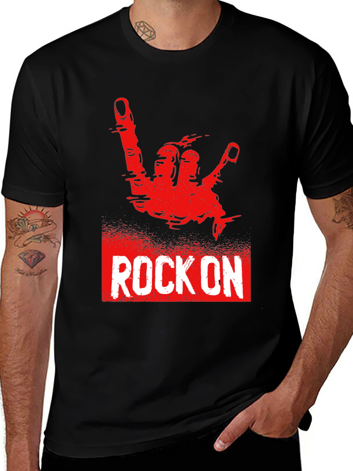 Rock On Graphic T-Shirt - Black