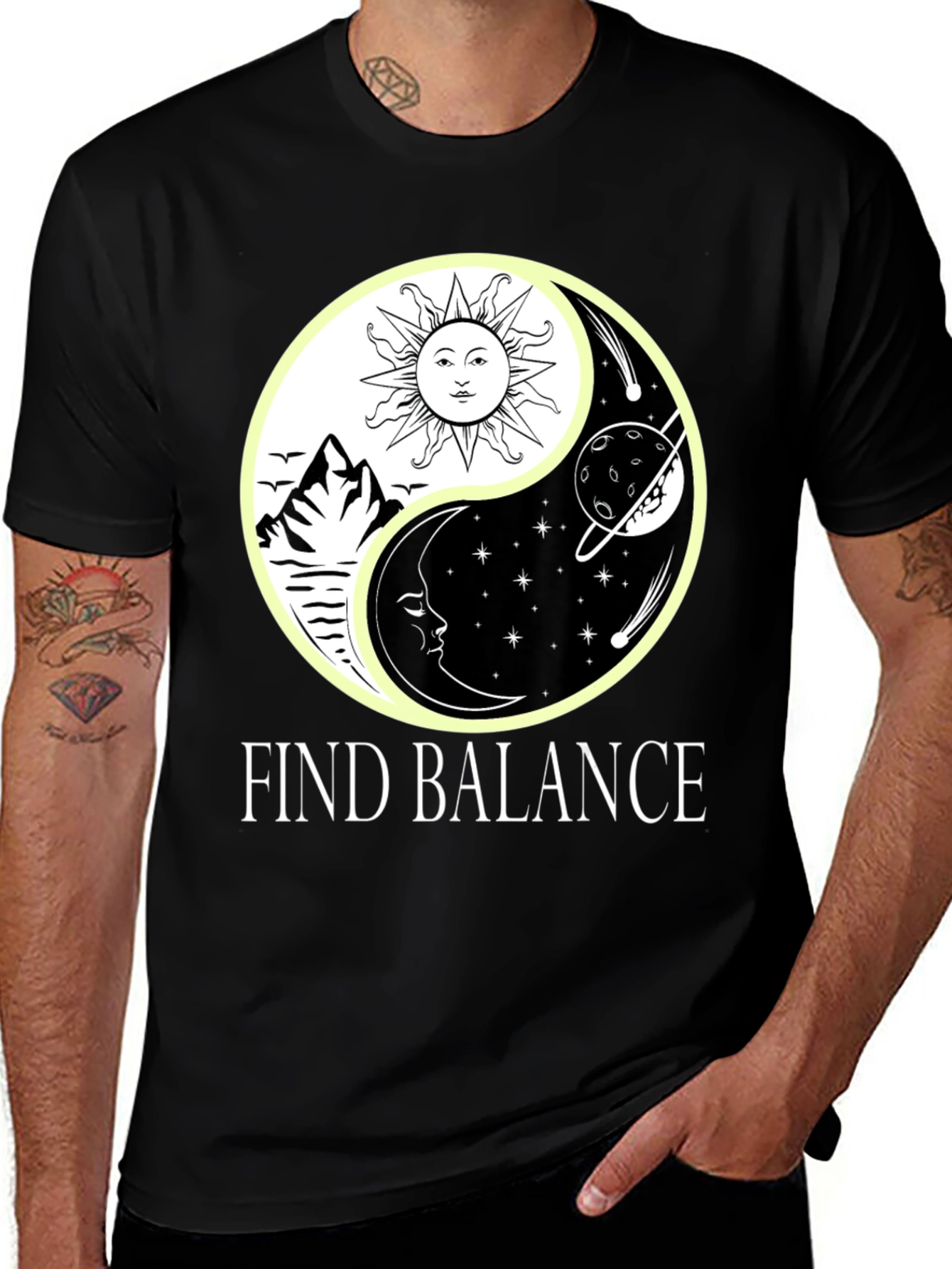 Variant 29 of Yin Yang Balance Graphic Tee