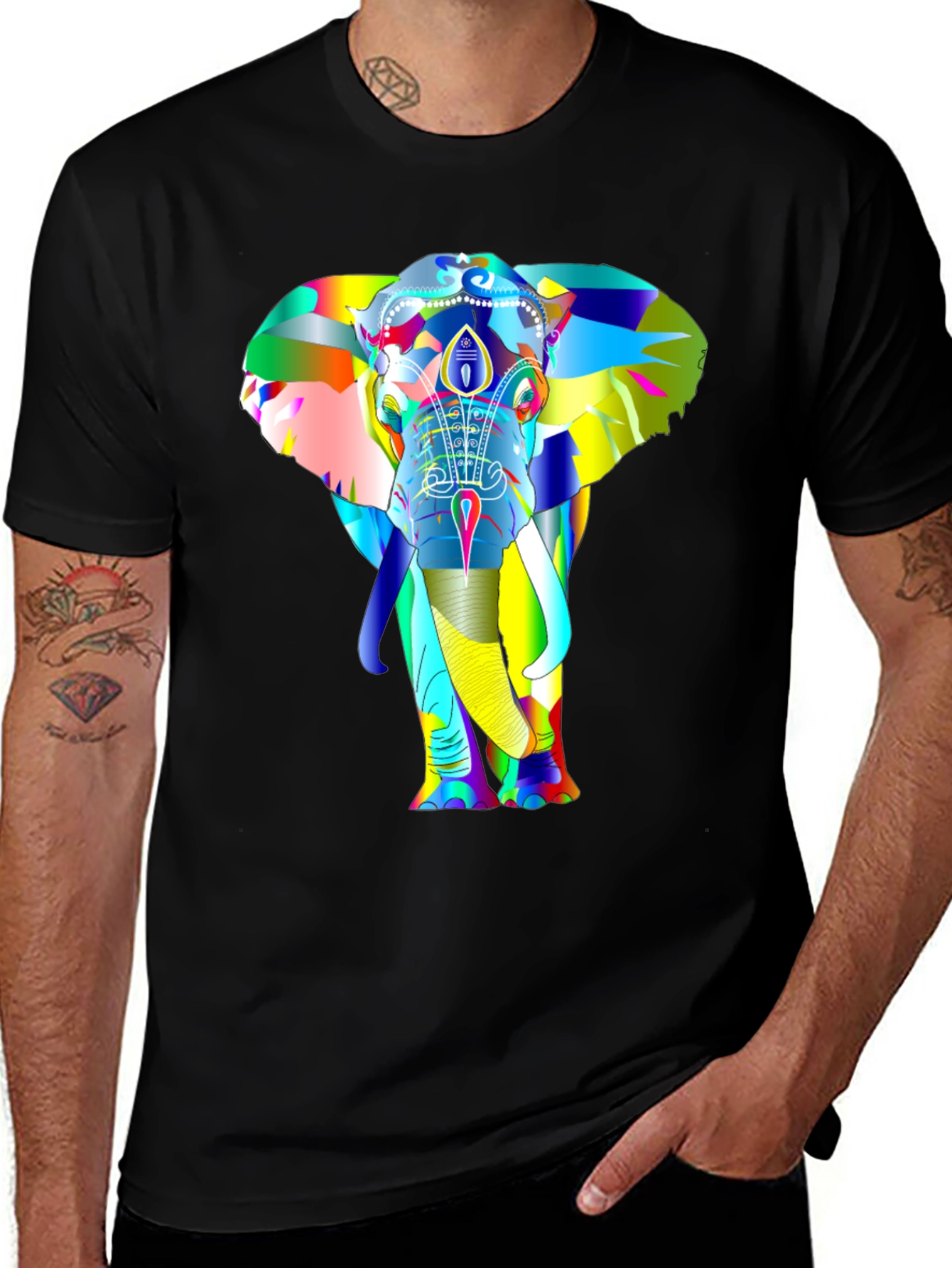Variant 27 of Colorful Elephant Graphic T-Shirt