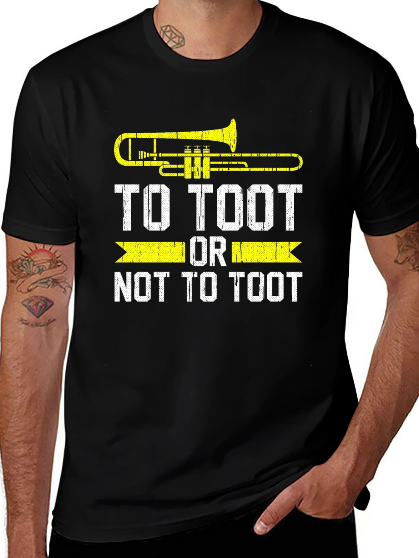 Variant 22 of To Toot or Not to Toot T-Shirt: Trombone Player Shirt