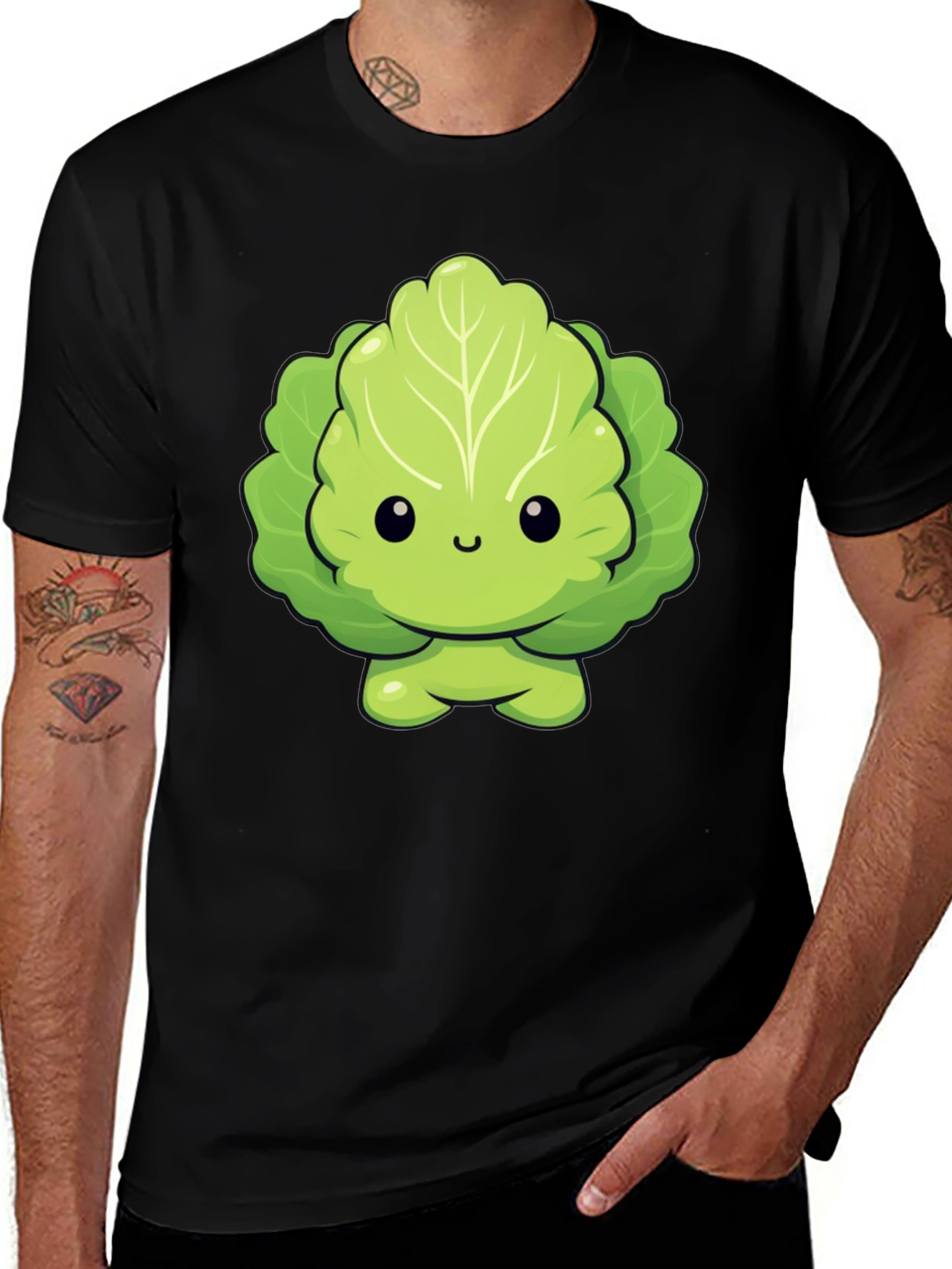 Variant 17 of Cute Lettuce Cartoon Graphic T-Shirt