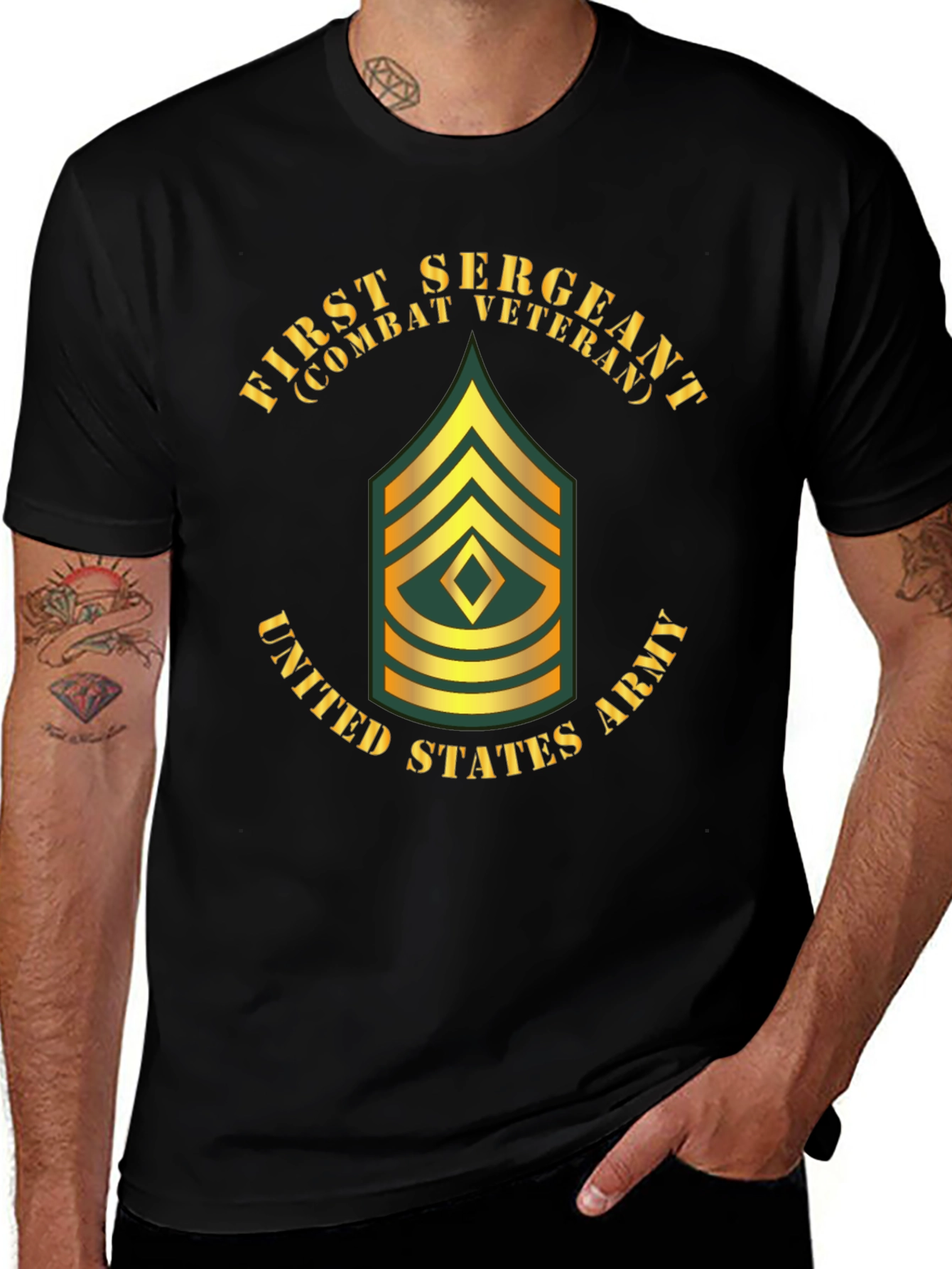 Variant 30 of First Sergeant Veteran Graphic T-Shirt
