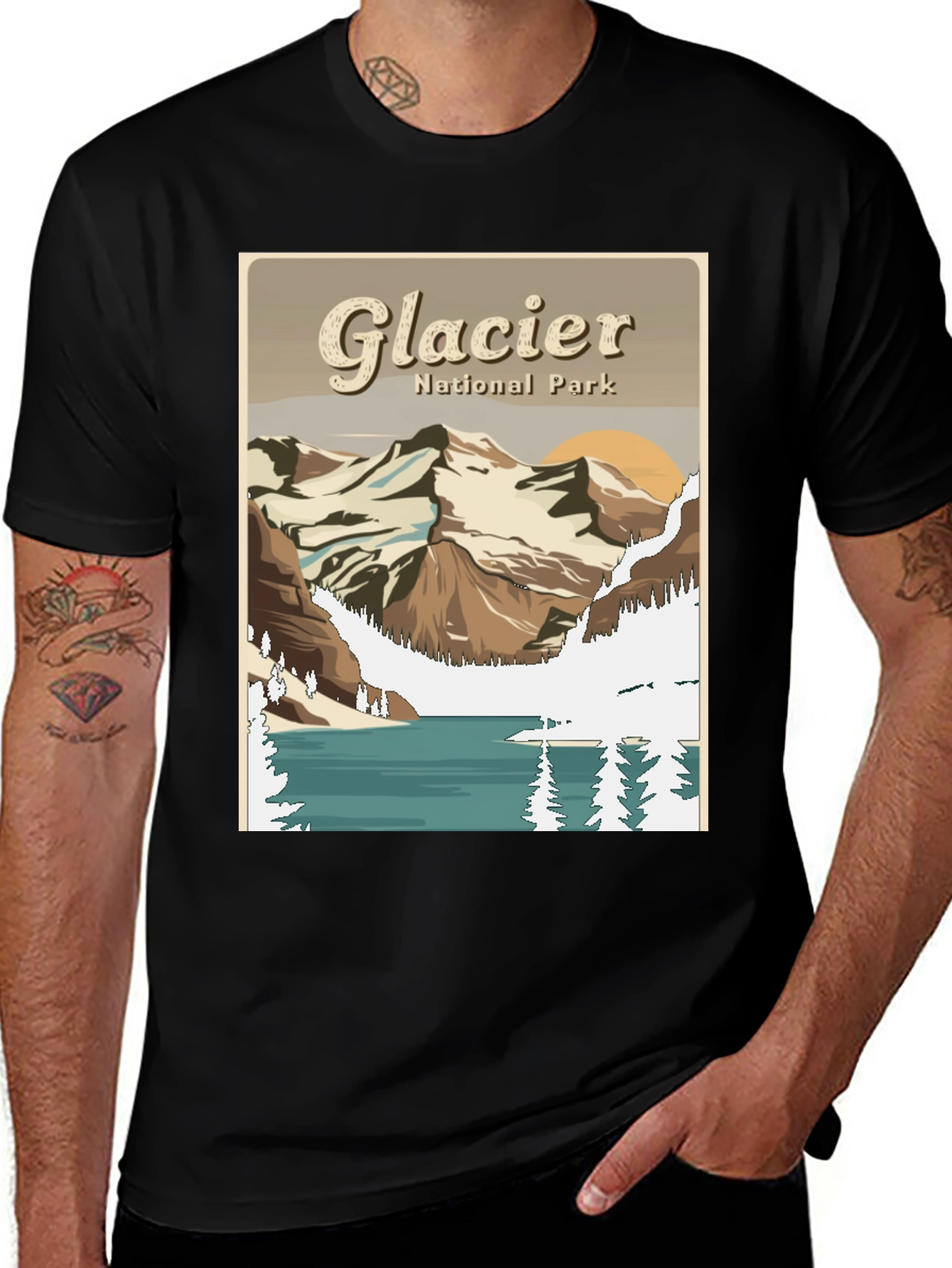 Variant 5 of Glacier National Park Graphic Tee