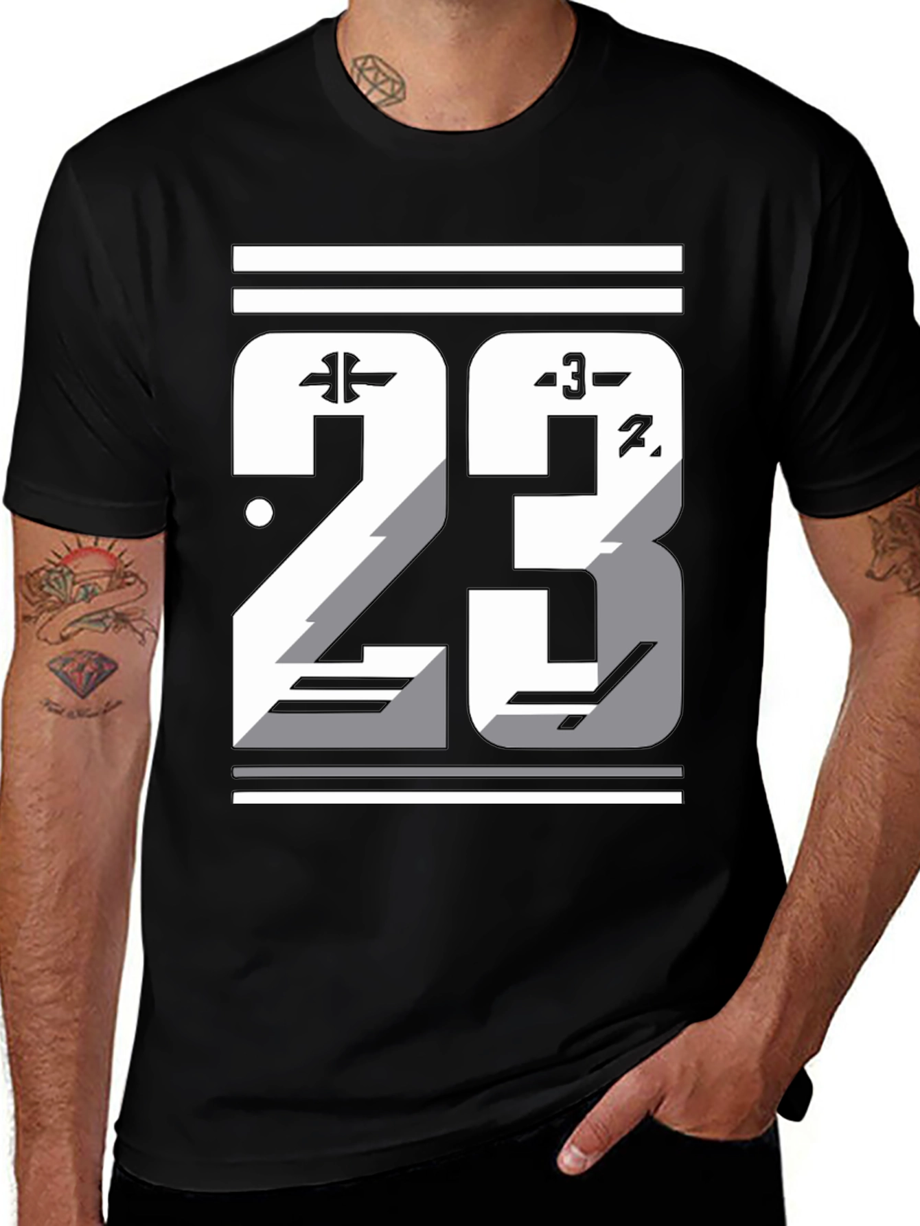Variant 27 of Men's Graphic T-Shirt - Number 23 Design