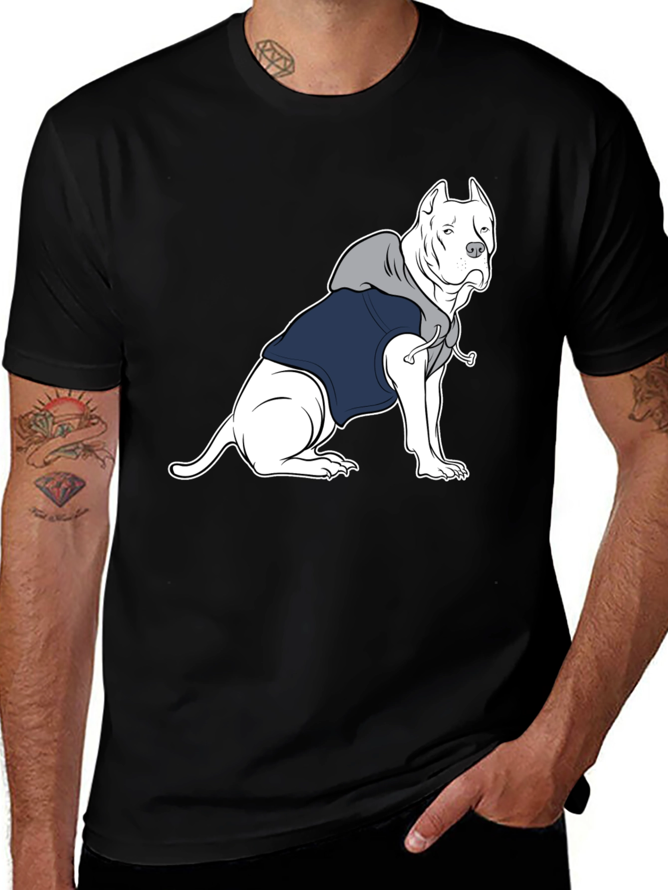 Variant 5 of Dog in Hoodie Graphic Tee - Unisex T-Shirt