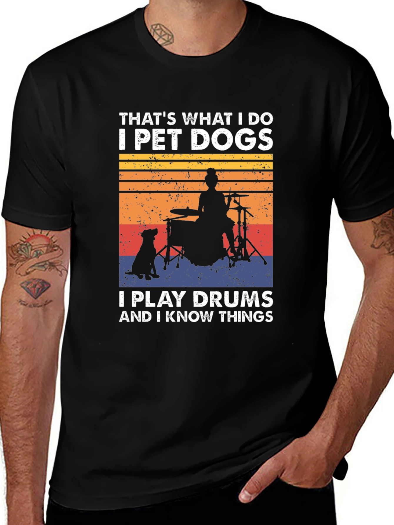 Variant 13 of Pet Dogs and Play Drums T-Shirt