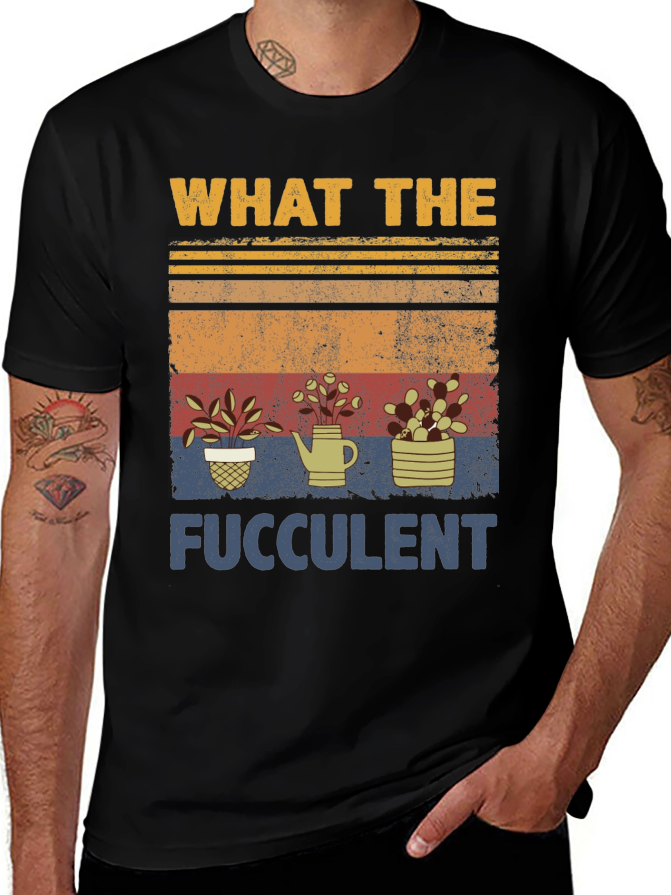 What The Fucculent Black T-Shirt