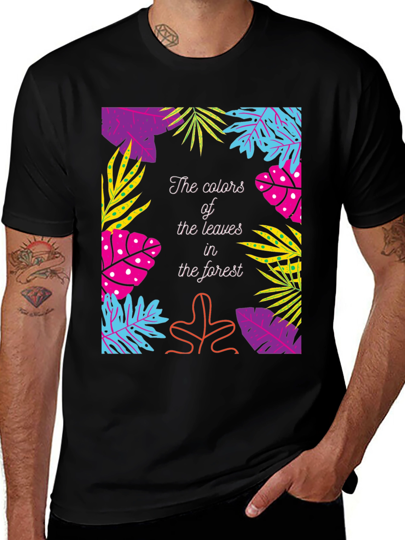 Variant 20 of Tropical Leaves Graphic T-Shirt