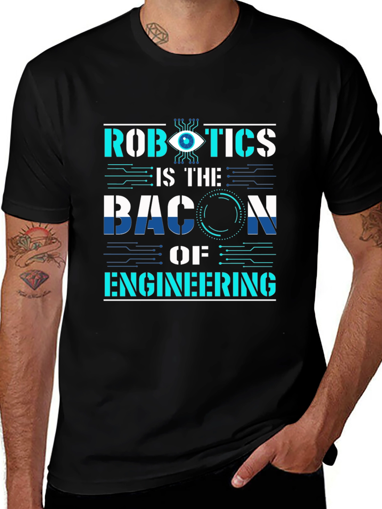 Variant 30 of Robotics Bacon of Engineering Graphic T-Shirt