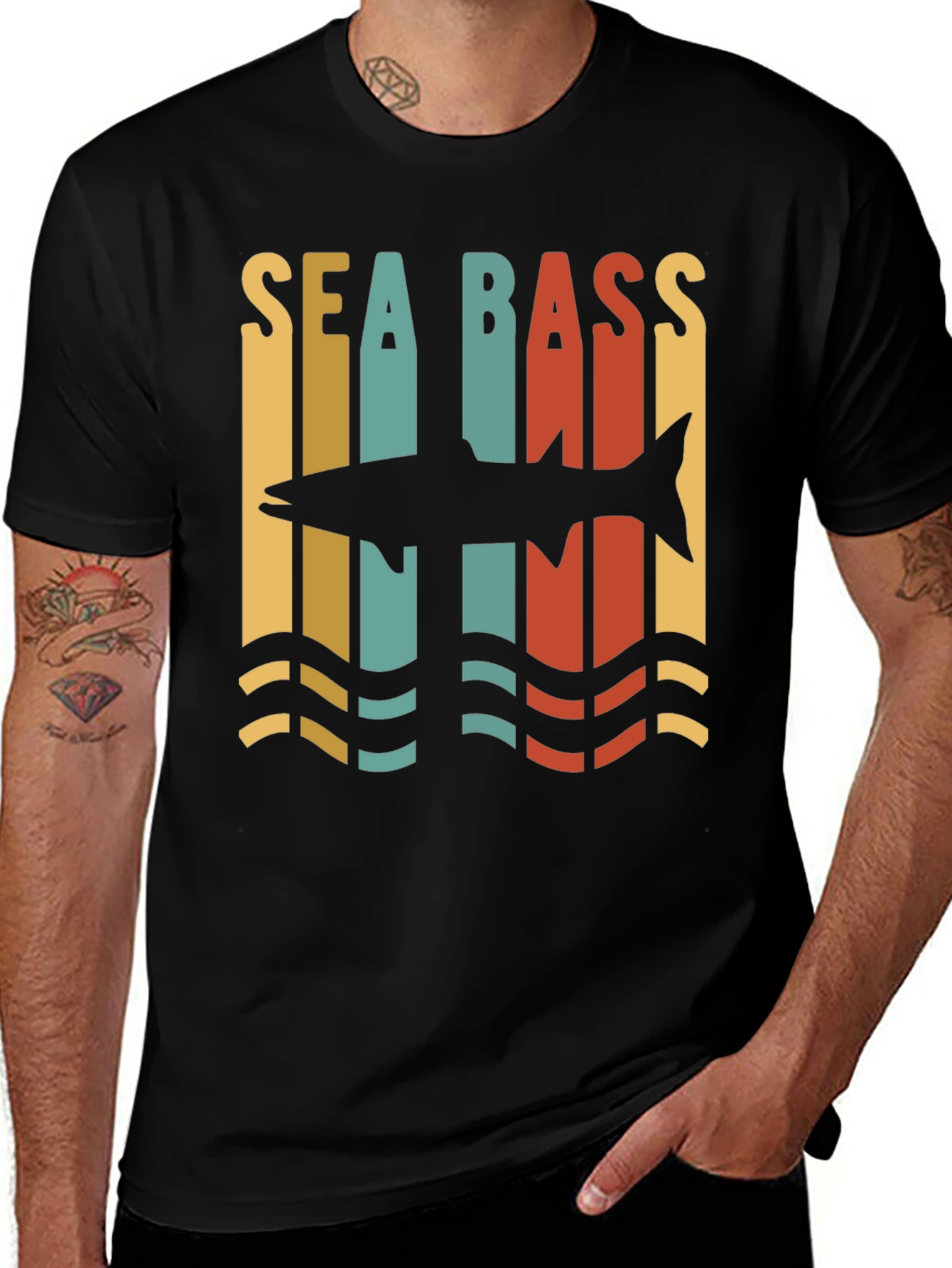 Variant 7 of Sea Bass Retro Graphic Tee