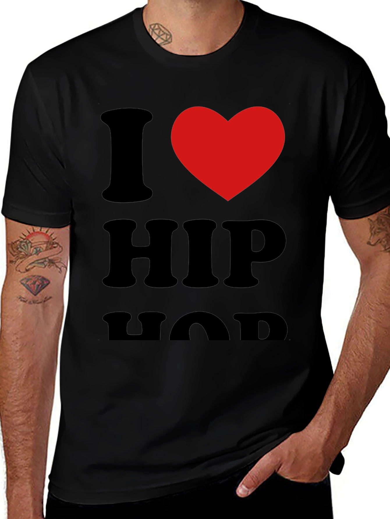 Variant 25 of I Love Hip Hop Black T-Shirt