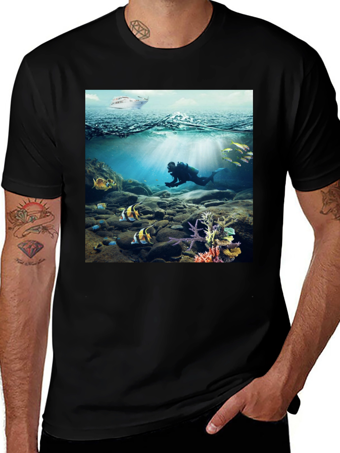 Variant 10 of Scuba Diver T-Shirt: Underwater Adventure Tee